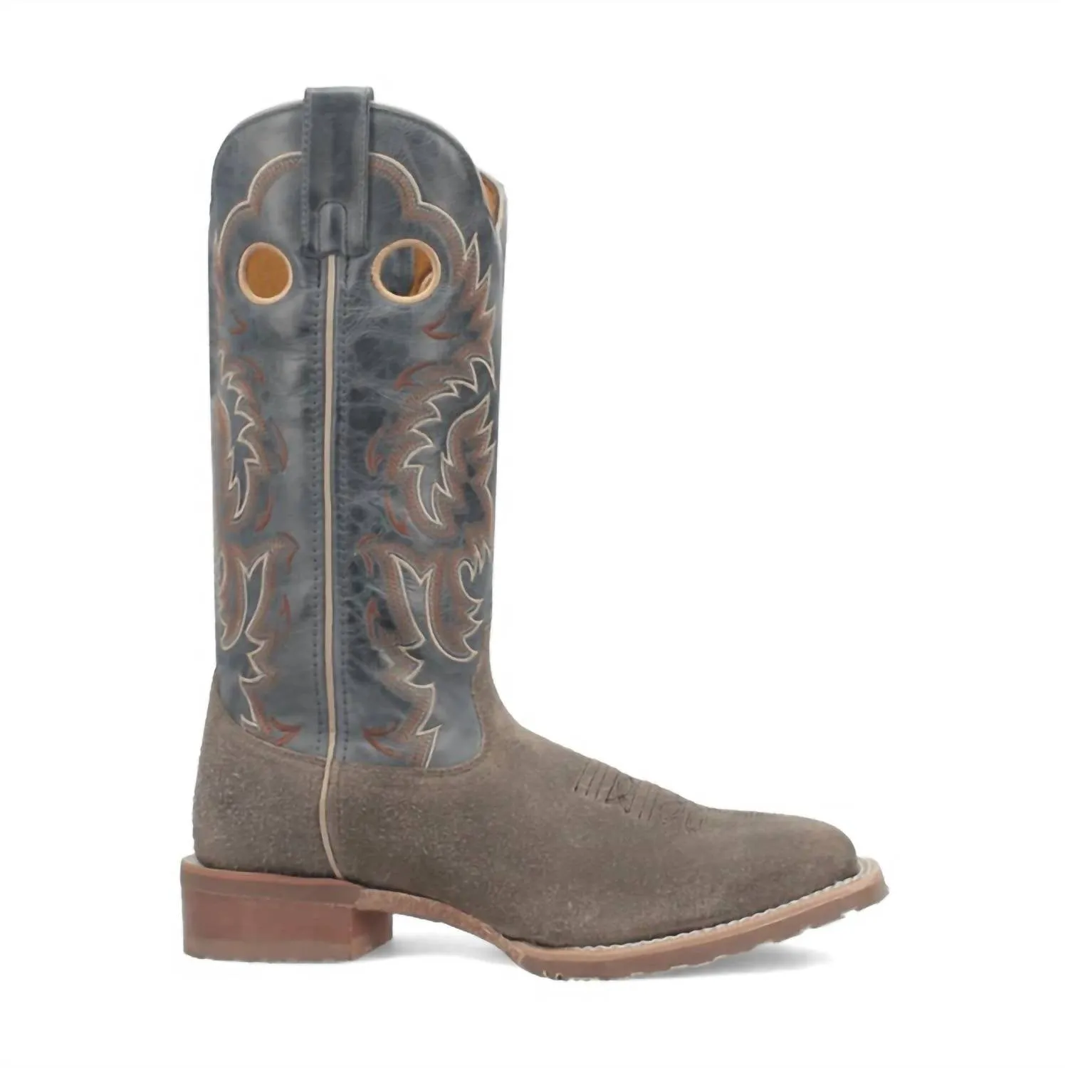 Easy Slip Classic Appeal Men's Summit 13" Cowboy Approved Boot In Grey/blue