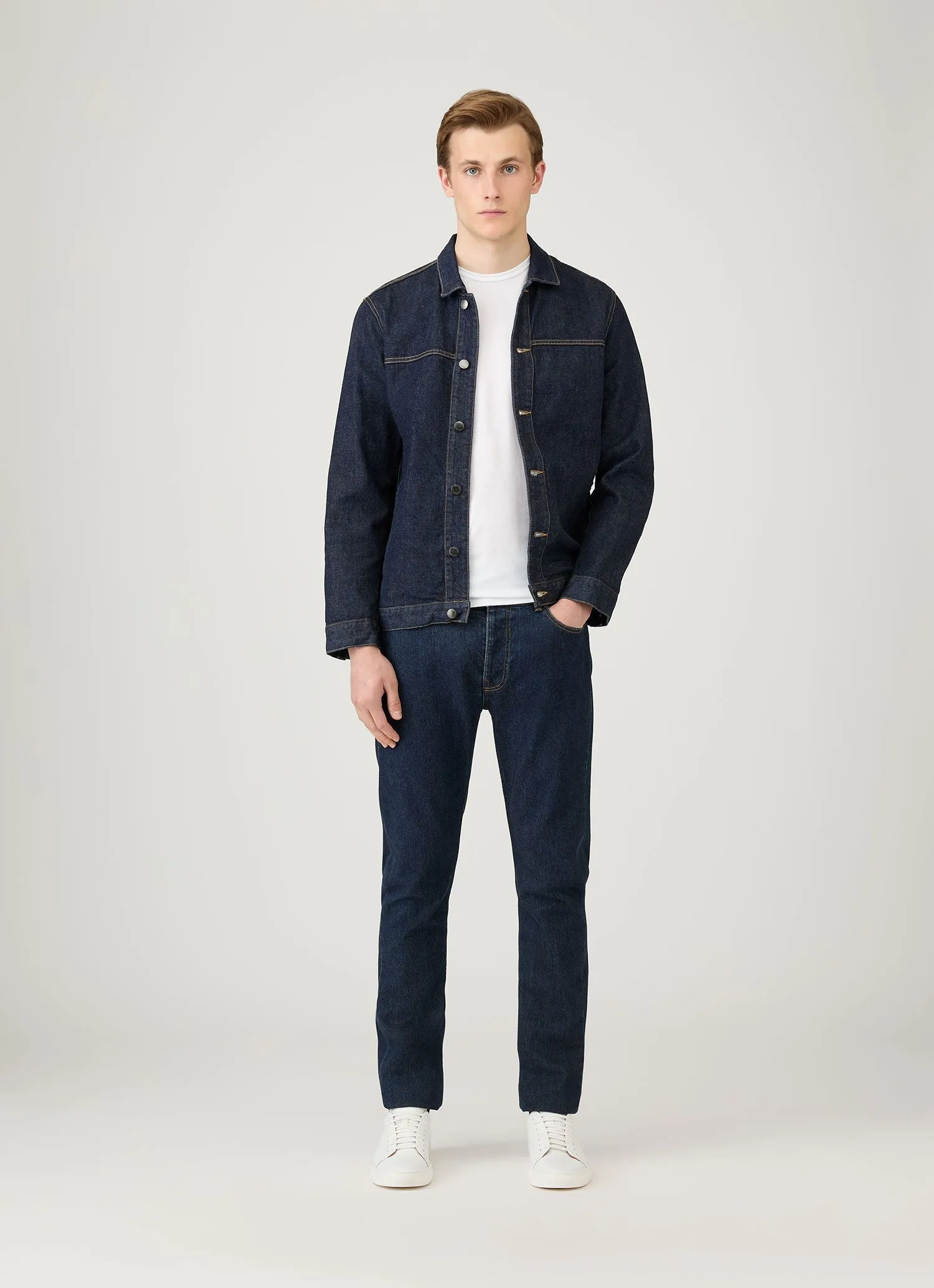 All Season Versatility Men's Slim Fit Jeans in Rinse Wash Denim