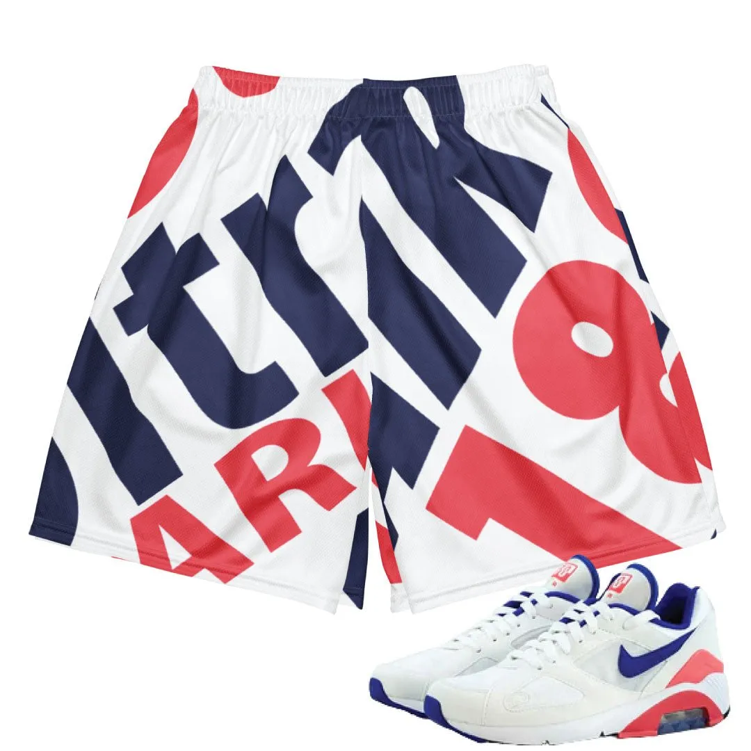 Run Ready Ultramarine Air Max 180 Scripture Mesh Shorts