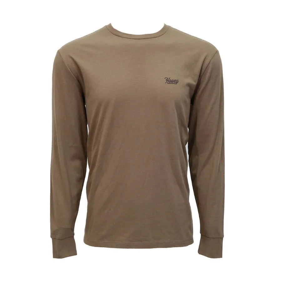 college Hooey Men's Knockout Classic Logo Long Sleeve Tee in Shitake Brown