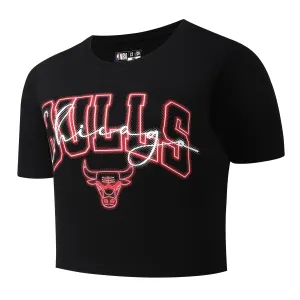Street Fit NBA Chicago Bulls Glowy Tee Program Women's Crop Top