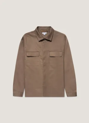 Men's Cotton Cashmere Overshirt in Dark Stone Kids playfulness Casual Style Wear