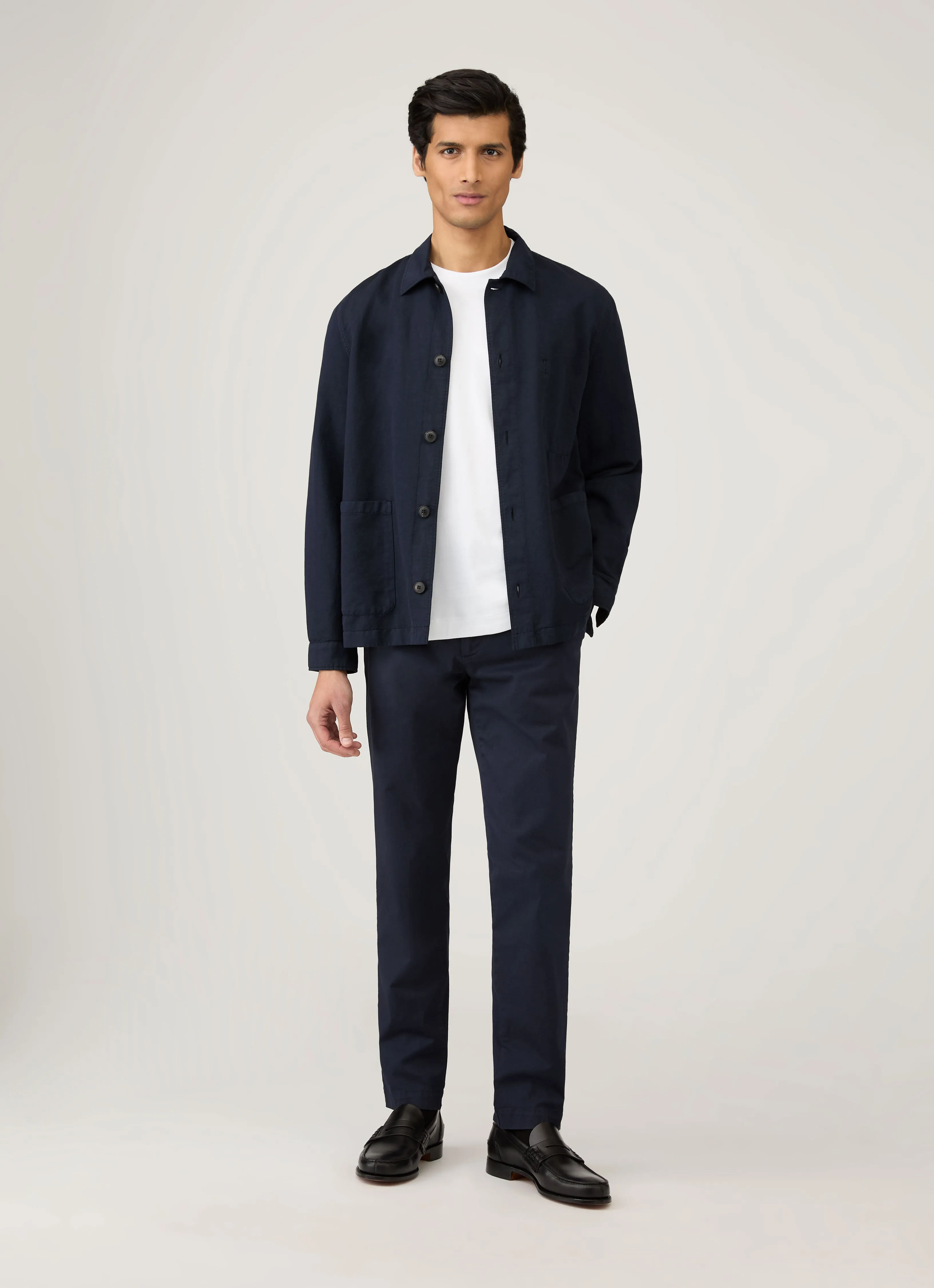 Breathable Look Bold colors Men's Long Sleeve Heavyweight T-shirt in White