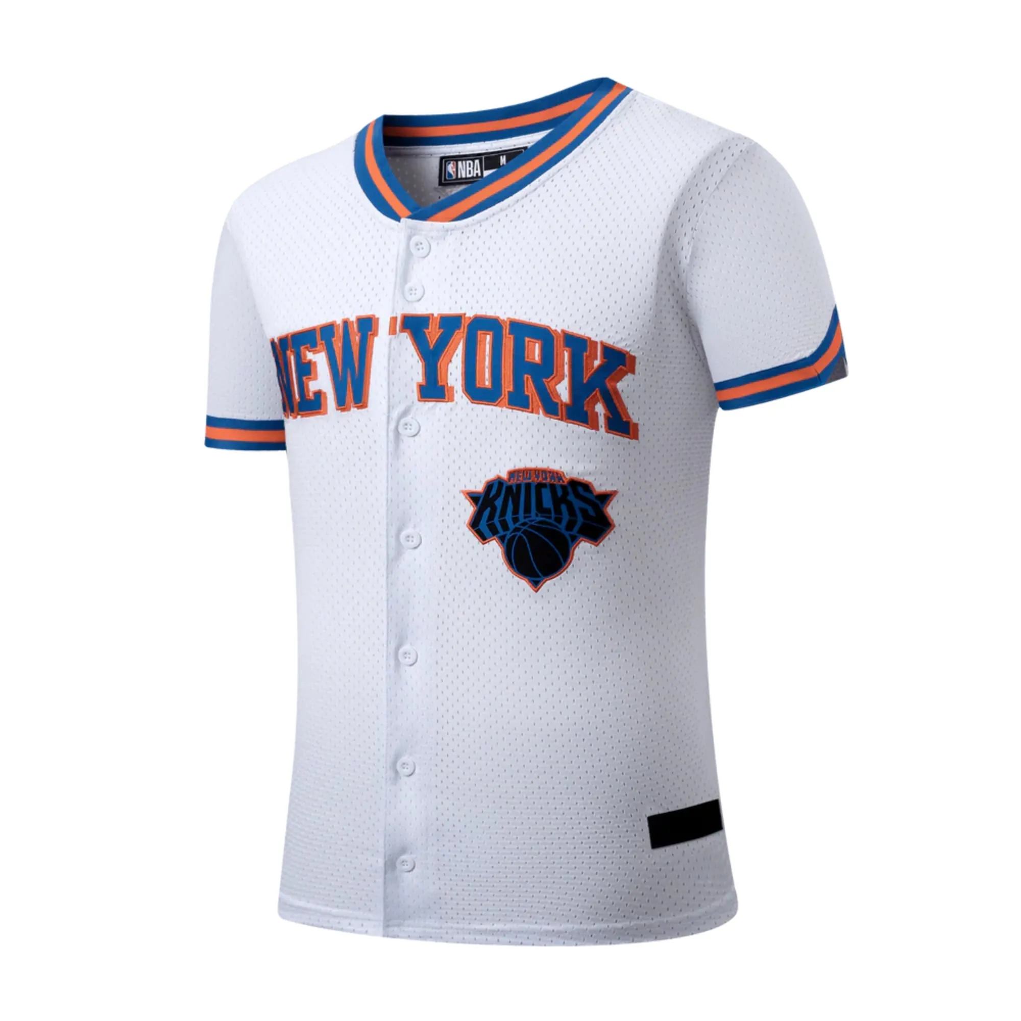 NBA Front Wordmark Patch Regular Fit Jersey - New York Knicks Easy Stretch