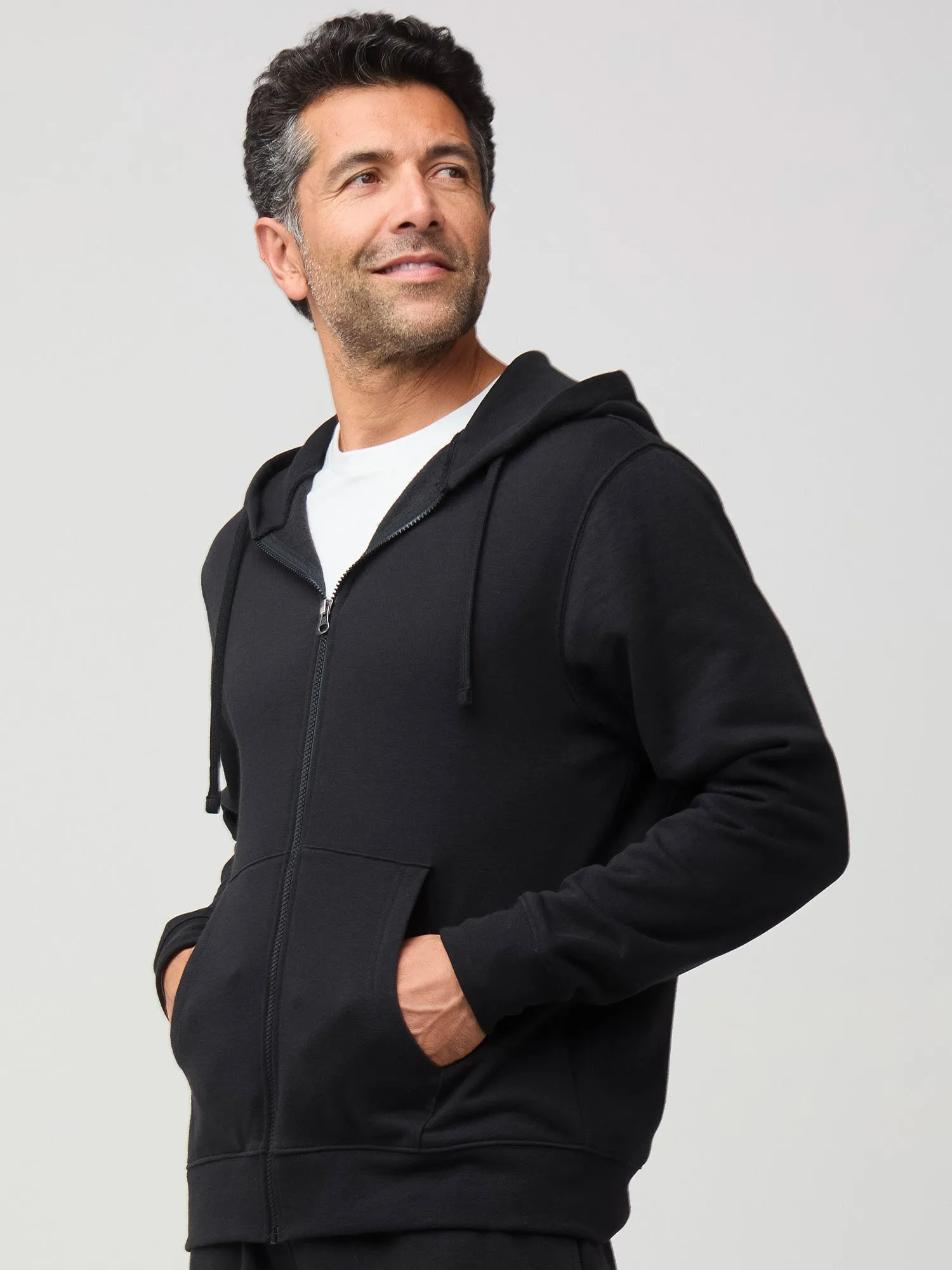 Zip-Up Hoodie Black   Dark Navy 2-Pack clip accents Fresh Sporty