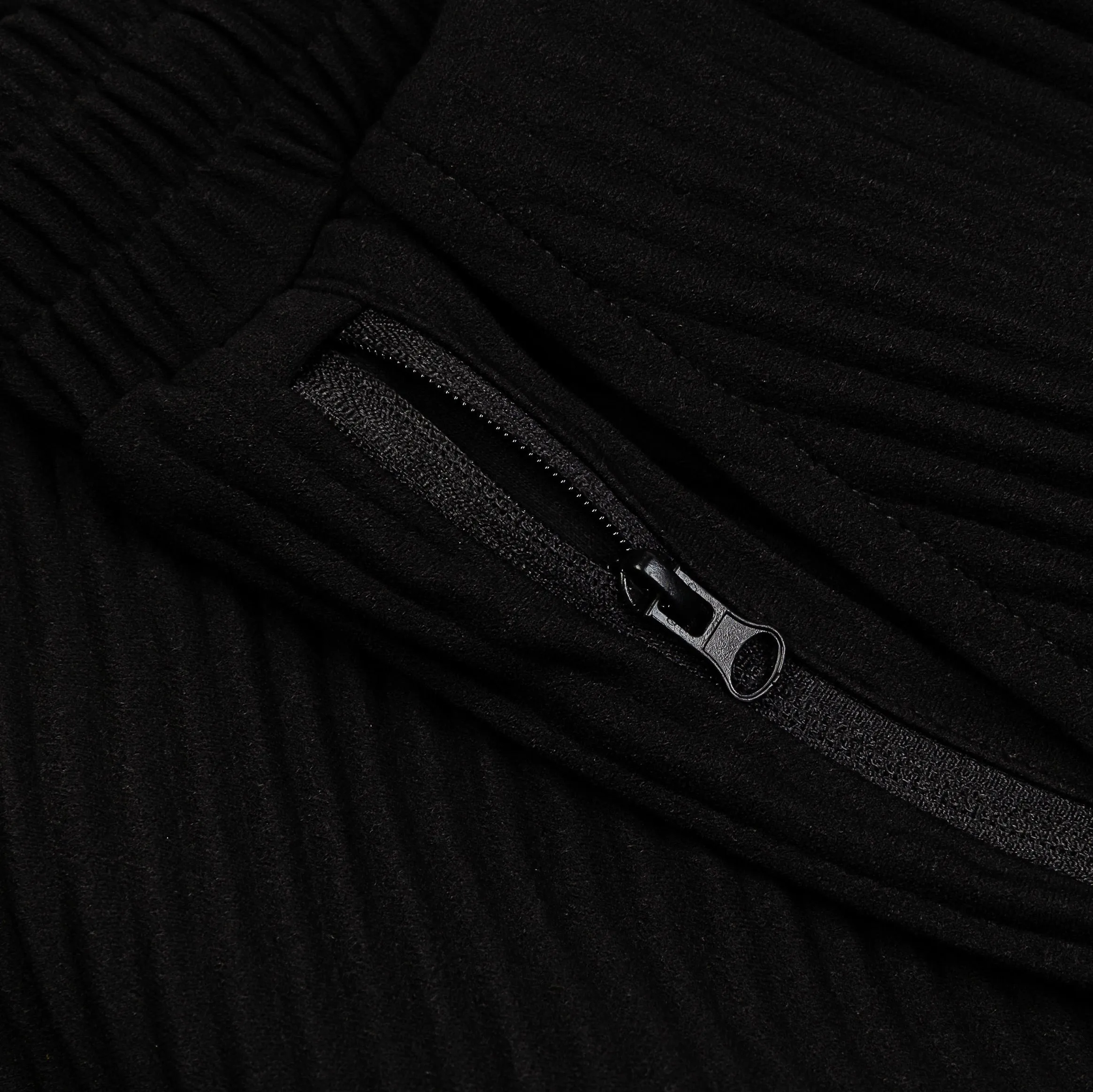 Pleated Knit Mens Pants (Black) Quick Release Closure Soft and Cozy