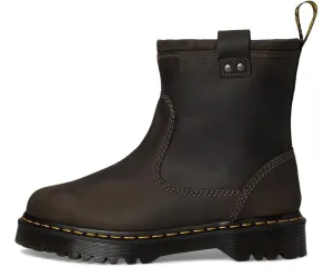 Italian Edge Dr. Martens Anistone Lo R31880057 Boot Men's Black Leather Biker Boots JOBB1511