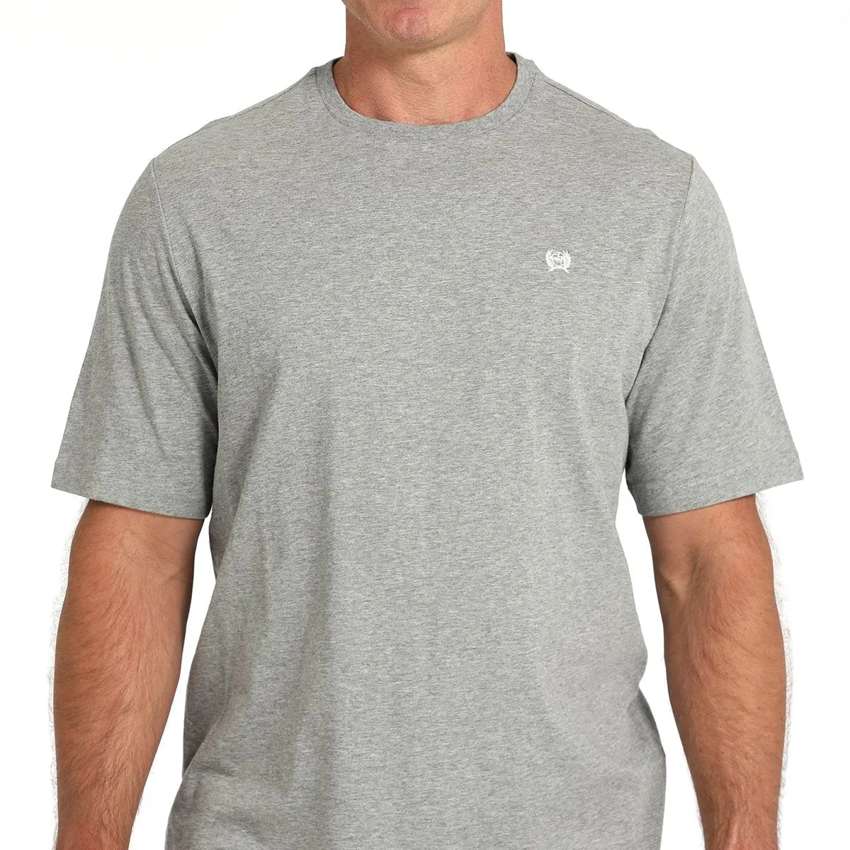 Minimalist purity Cinch Men's Solid Logo Tee in Grey