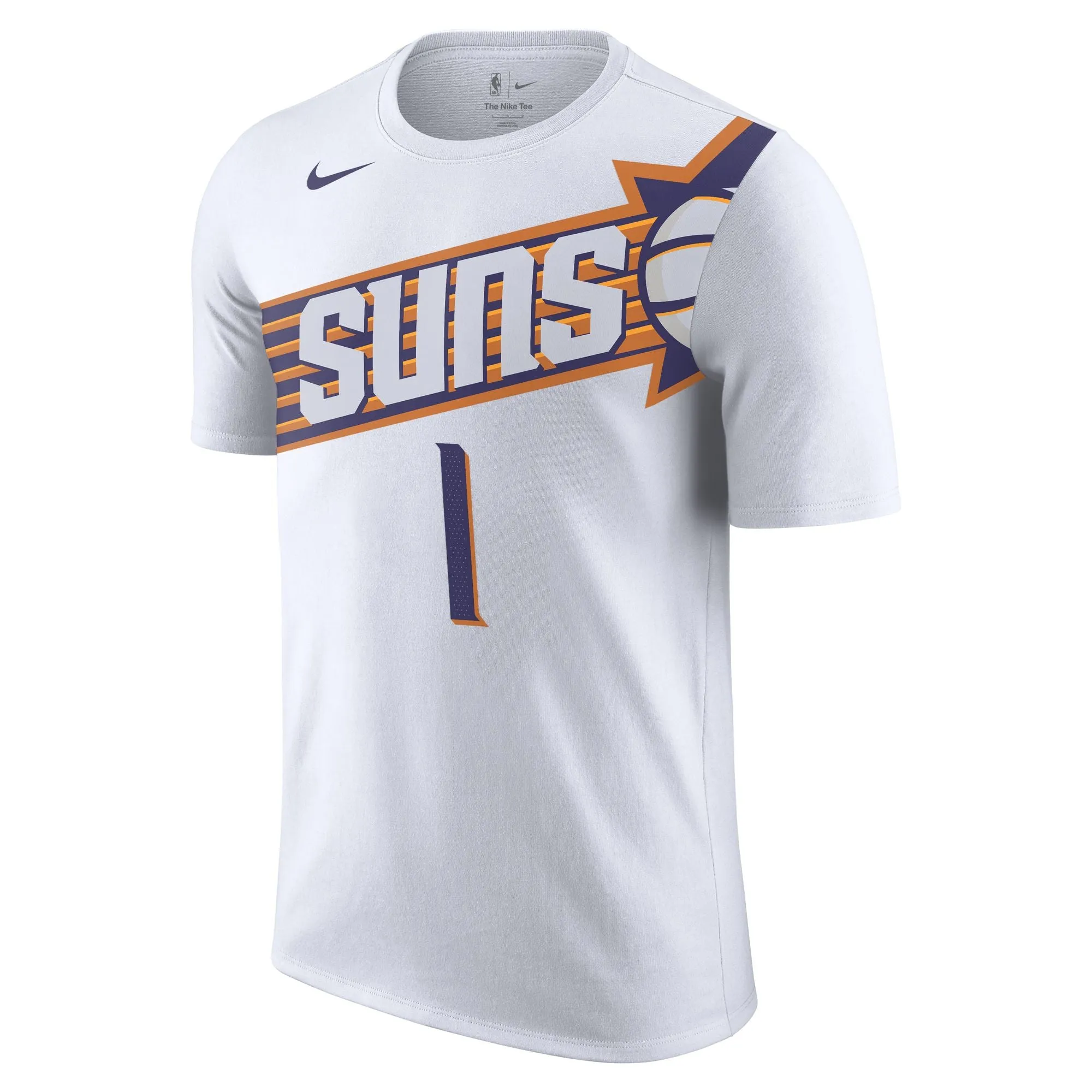 Devin Booker Phoenix Suns Nike NBA Name and Number Tee Performance Wear Smooth Flatlock Stitching