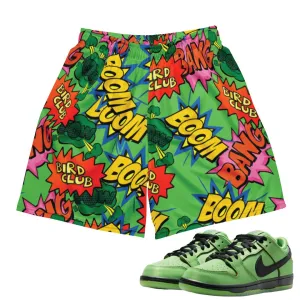 Relaxed Vibe Power Puff Comic Boom Buttercup Mesh Shorts