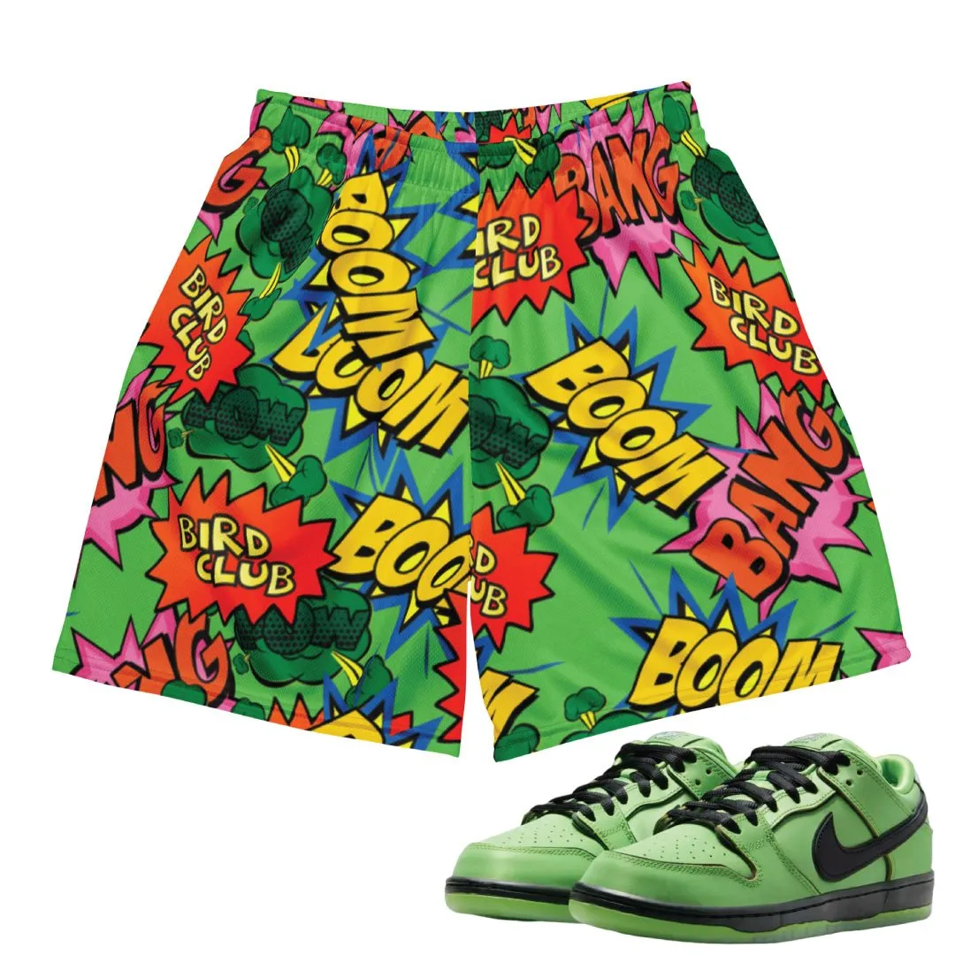 Power Puff Comic Boom Buttercup Mesh Shorts Multi Pocket Design Perfect Fit