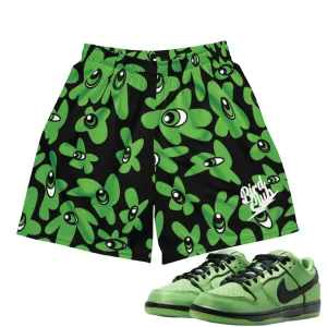 Reflective Trim Detail camping clothes Power Puff Flower Buttercup Mesh Shorts