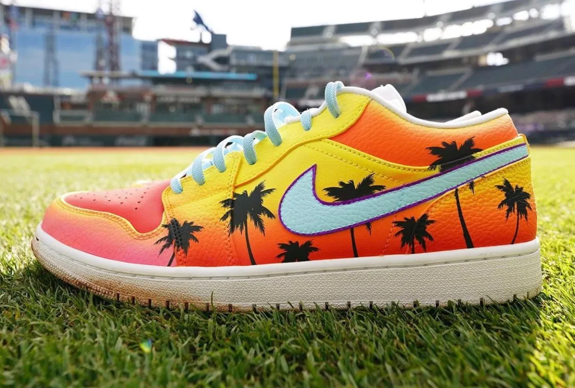 "SoFlo Sunset" Jordan 1 Low Shoes Adaptive Heel Counter