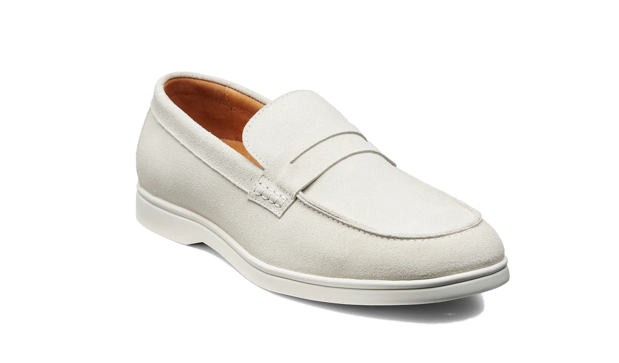 Santiago - White Suede White Sole Street Pulse True Pace