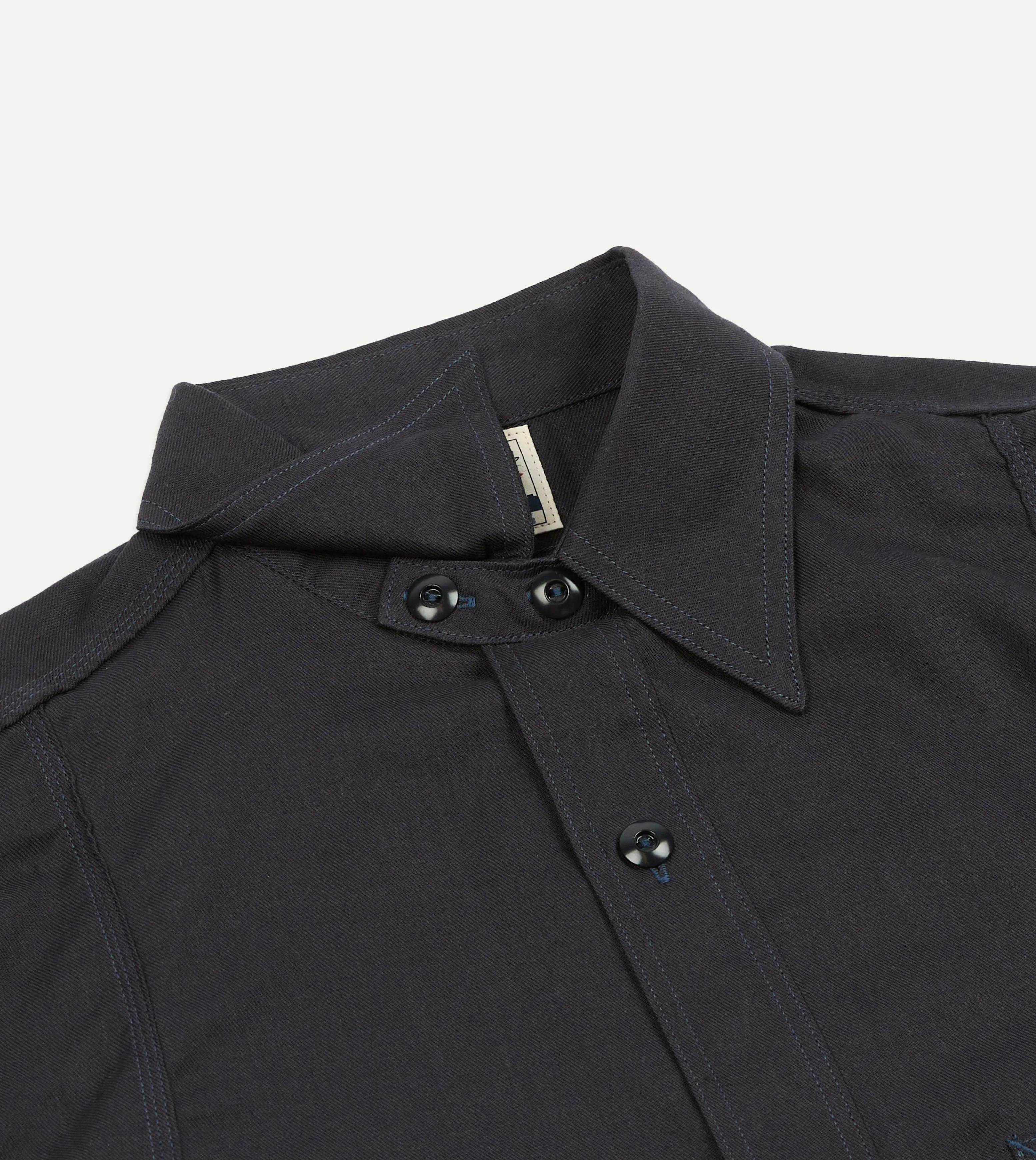 Big Yank '1920' Indigo Cotton-Linen Twill Flyer Shirt Comfortable Weave
