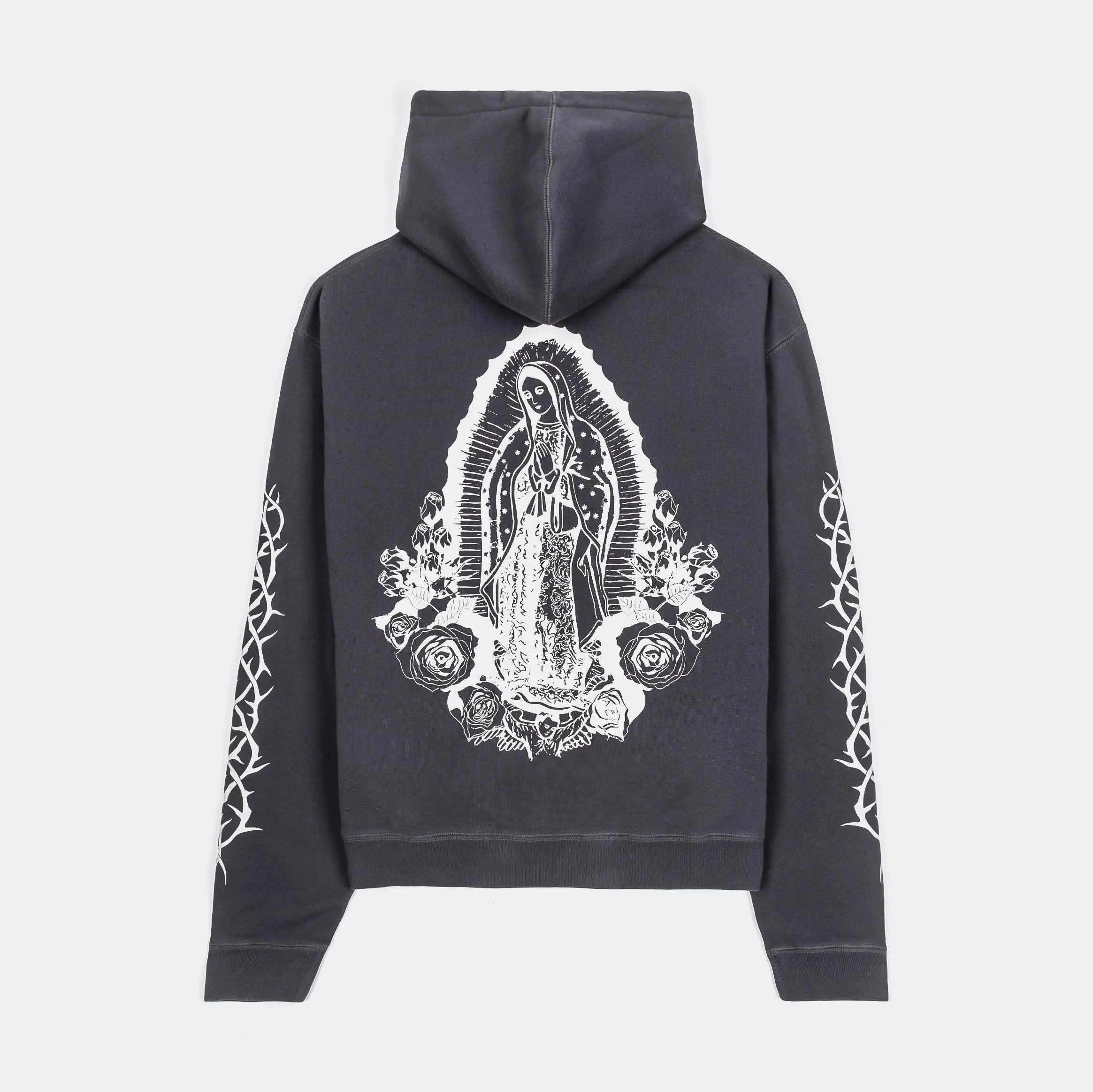 Prayer Washed Zip Up Mens Hoodie (Grey/Beige) Casual Hoodie