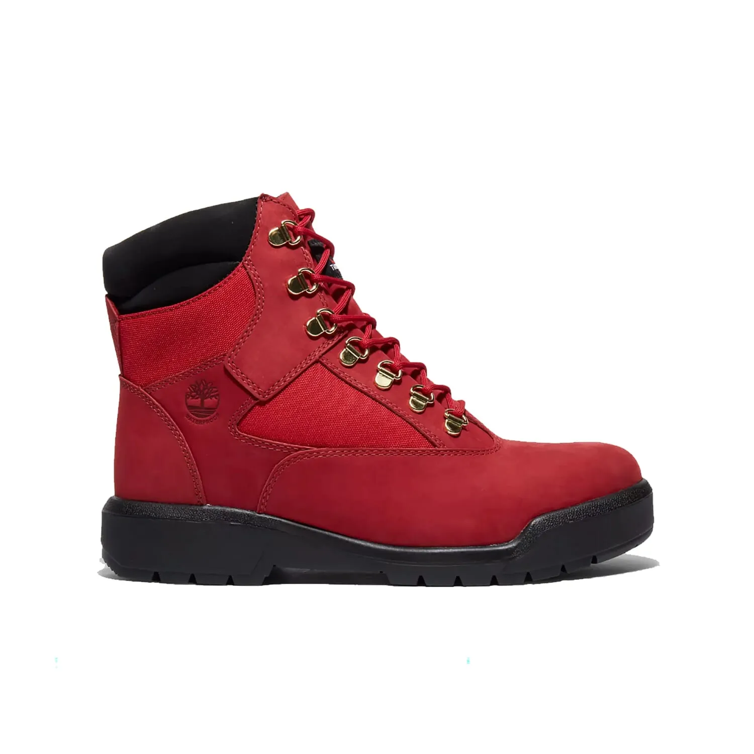 Relaxed Setting Timberland 6 Inch Waterproof Field Boot Dark Red Nubuck  TB-0A2JNW-F41 Men's