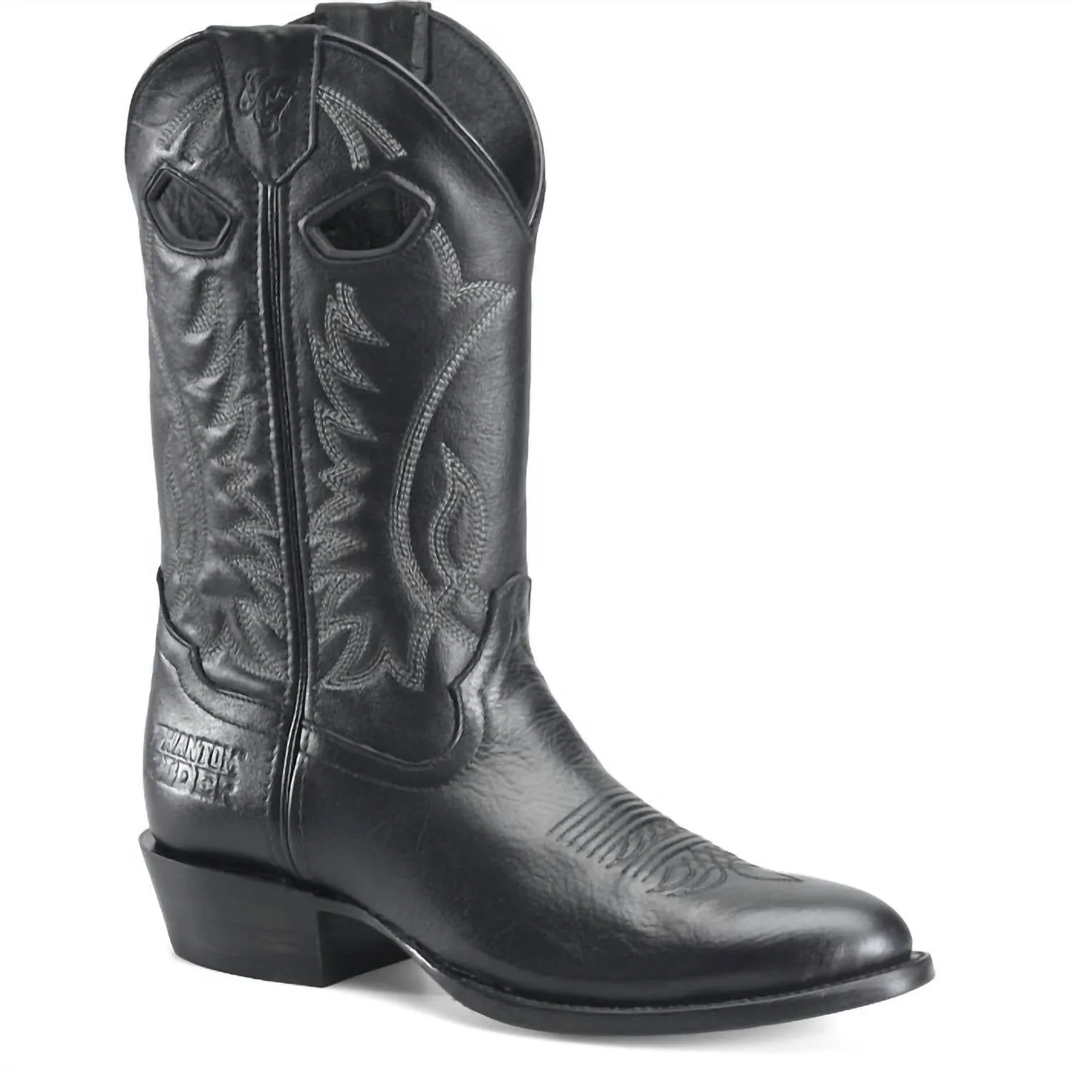 Men??S Phantom Rider 11?? Roper Boots In Black Effort Ready