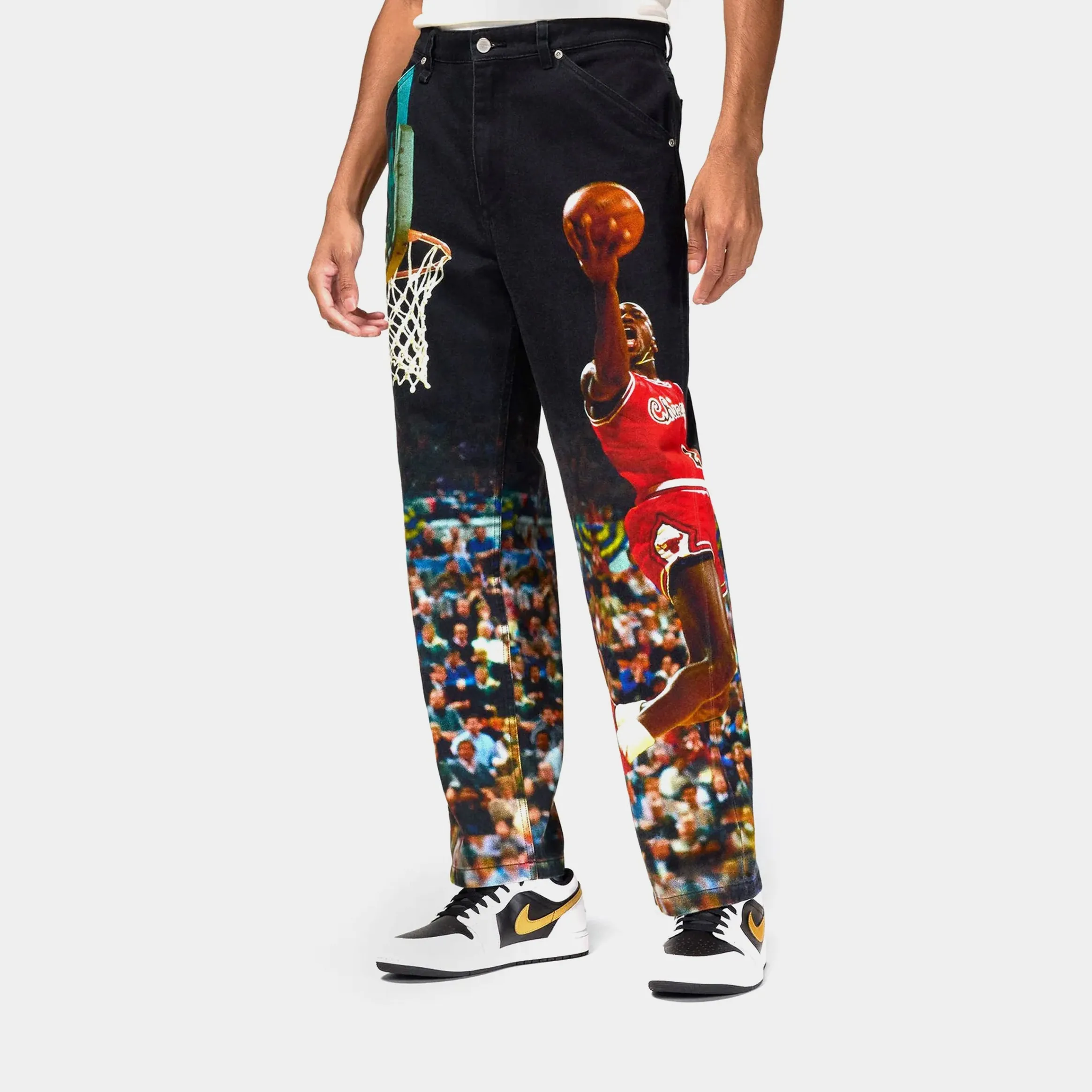 Printed Twill Mens Pants (Black) ReflectiveAccentDetails