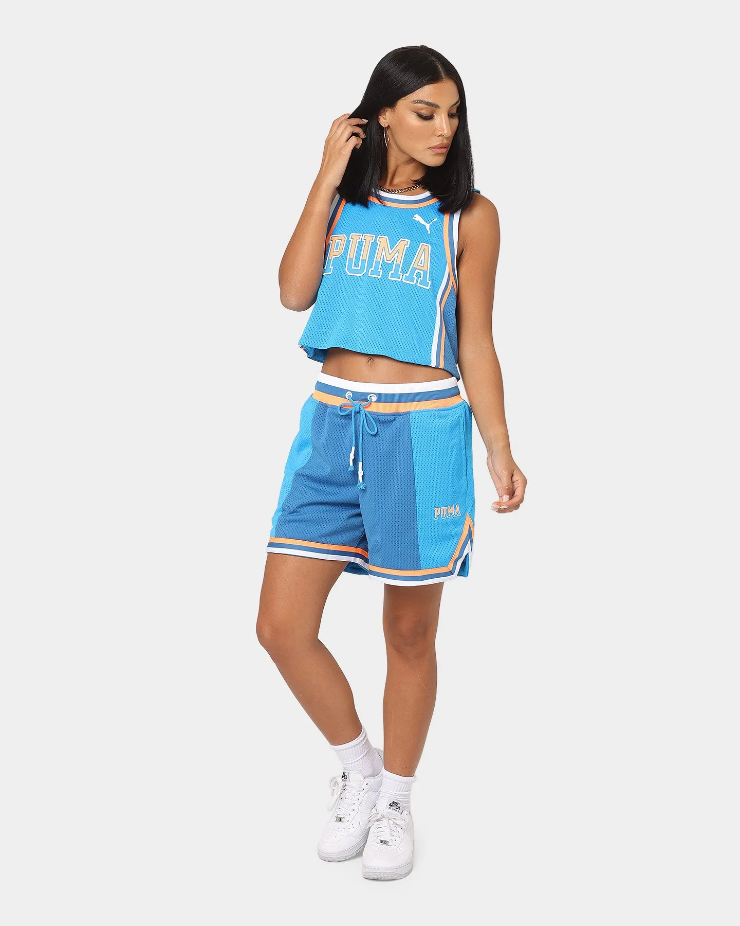 Comfort Waist Casual Vibe Puma Women's Swish Maker Shorts Ocean Drive