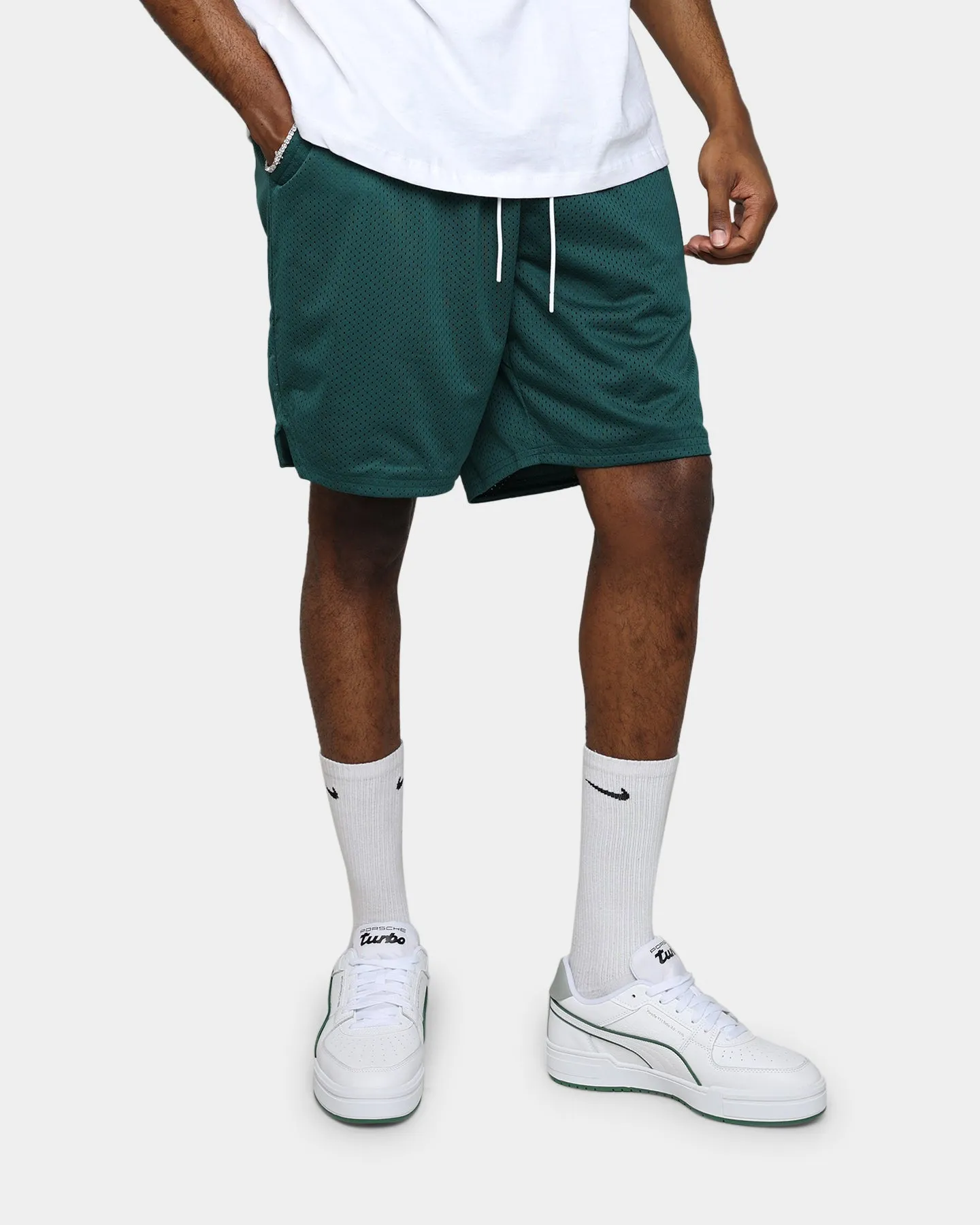 Puma X TMC Every Day Hussle Mesh Shorts June Bug Ventilated Back Panels Anti Static Treatment