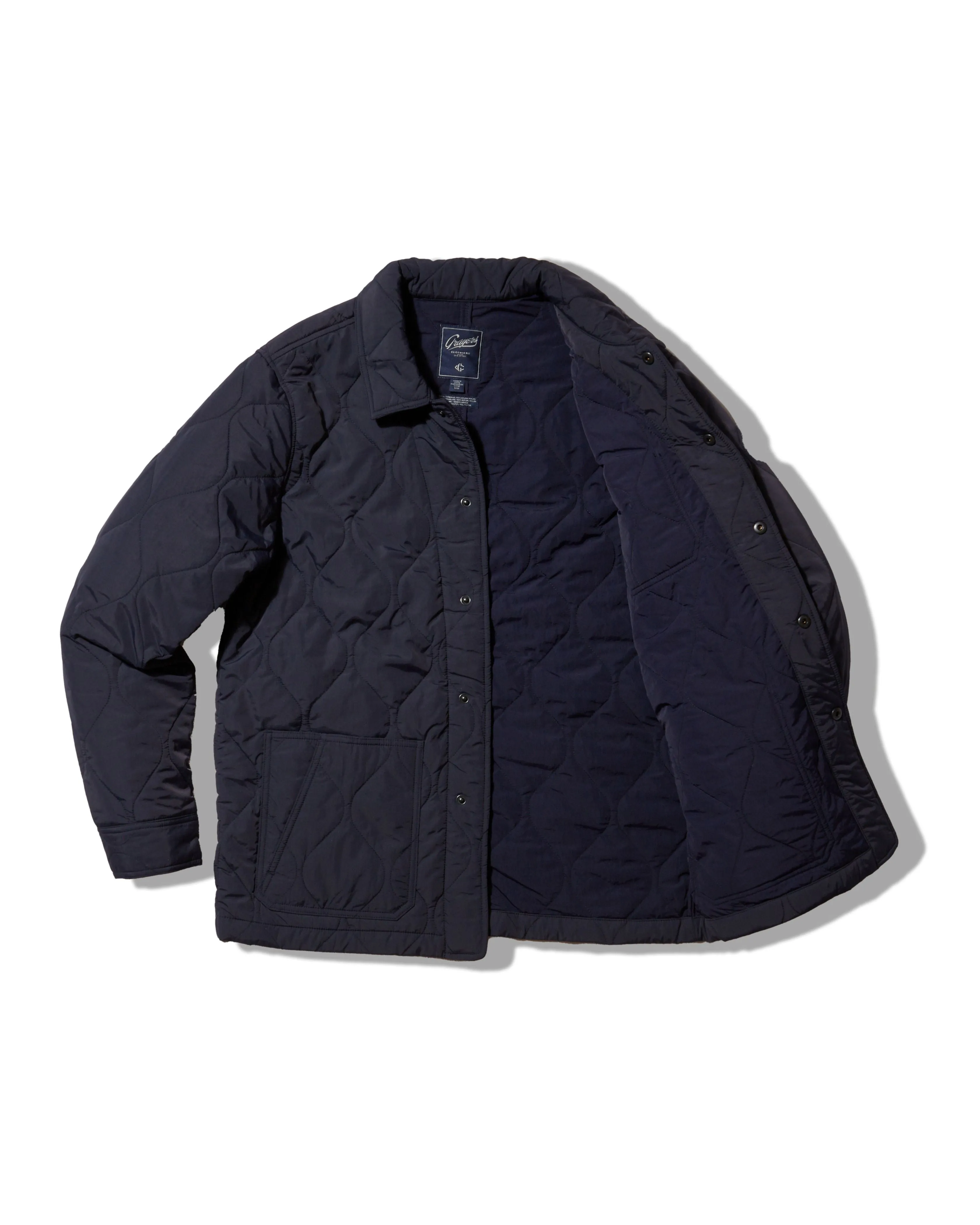 Durable Outer Layer Putnam Quilted Chore Jacket - Navy