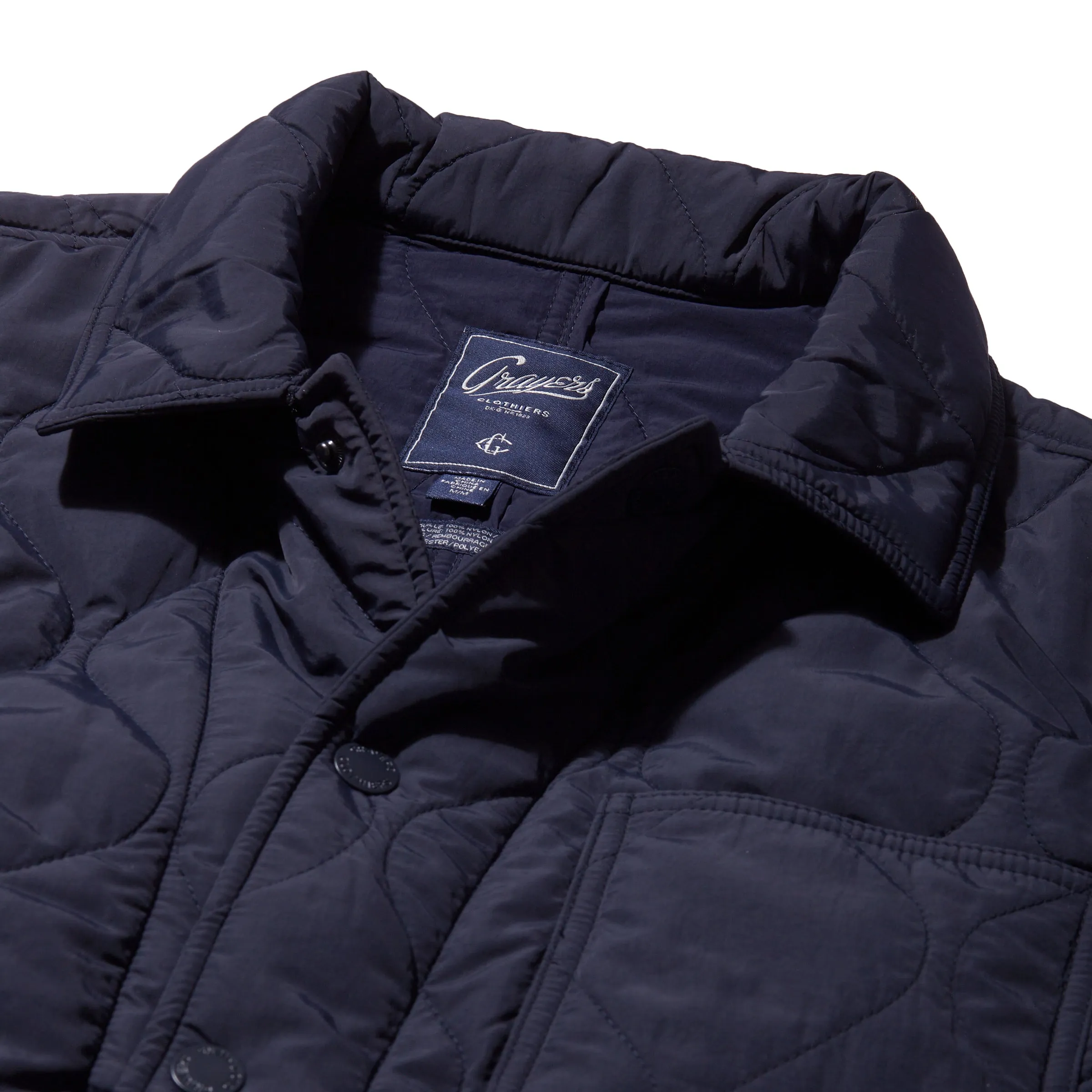 Putnam Quilted Chore Jacket - Navy Weather Proof Water resistant coating