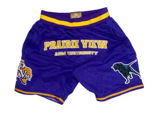 Trendy Look Lightweight Fabric PVAMU BASKETBALL SHORTS NEW PURPLE