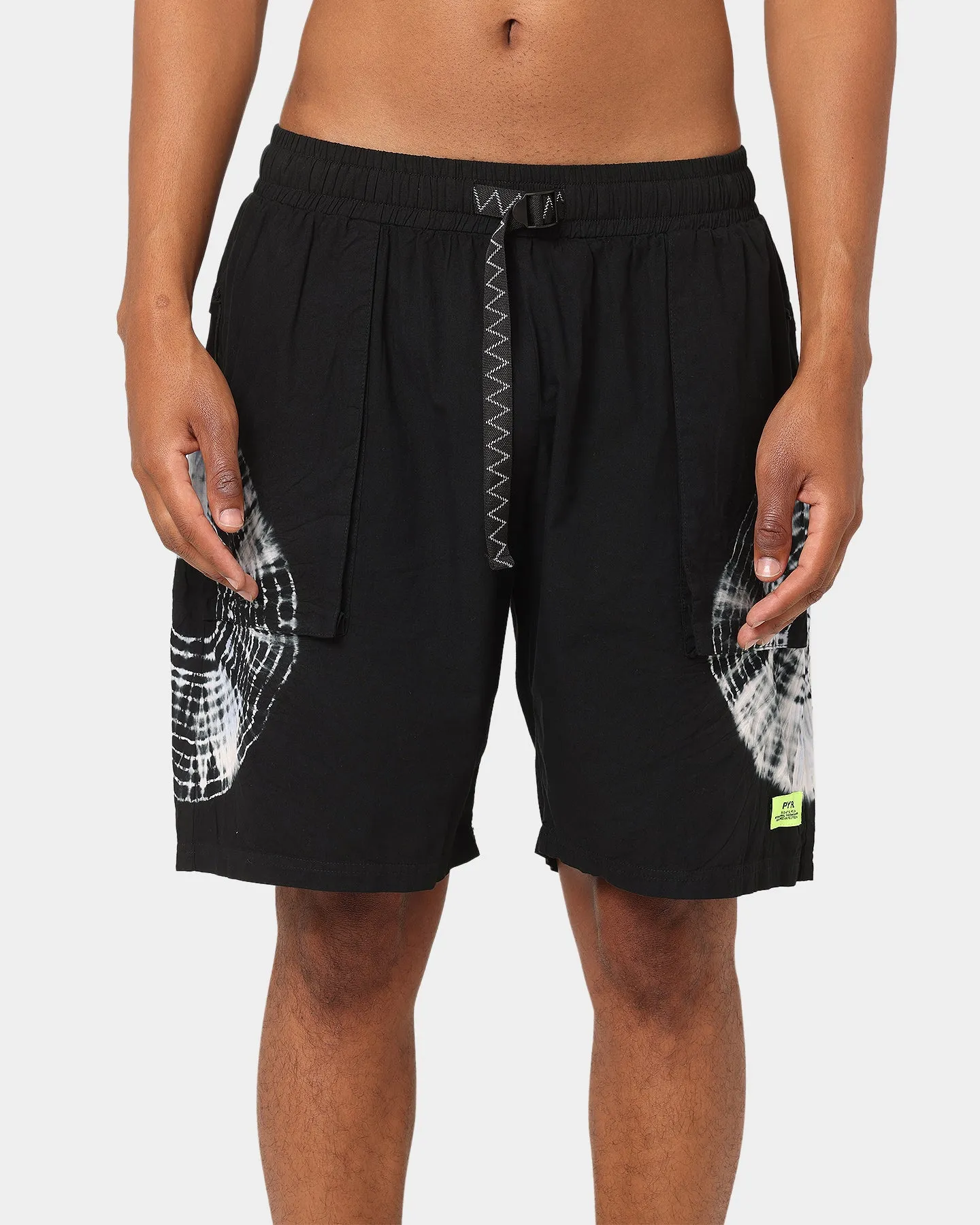 PYRA Future Nylon Shorts Black/Tie Dye Fair trade Waterproof Feature