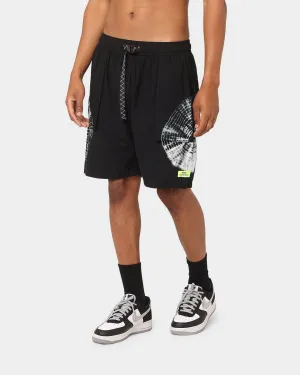 PYRA Future Nylon Shorts Black/Tie Dye MultiPocket Design Airy Feel