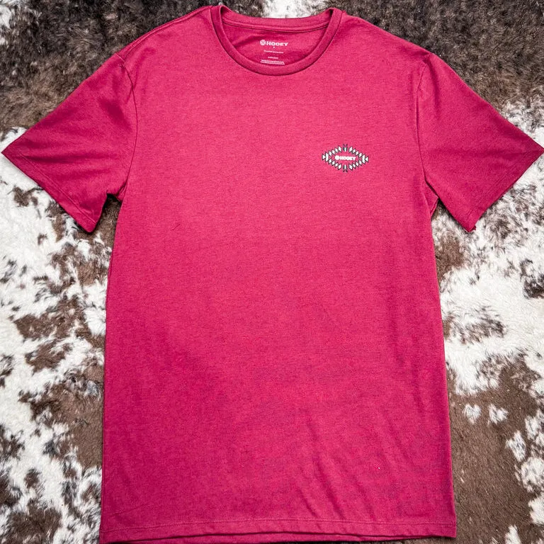 Durable Wear Hooey Men's El Dorado Graphic Tee in Burgundy