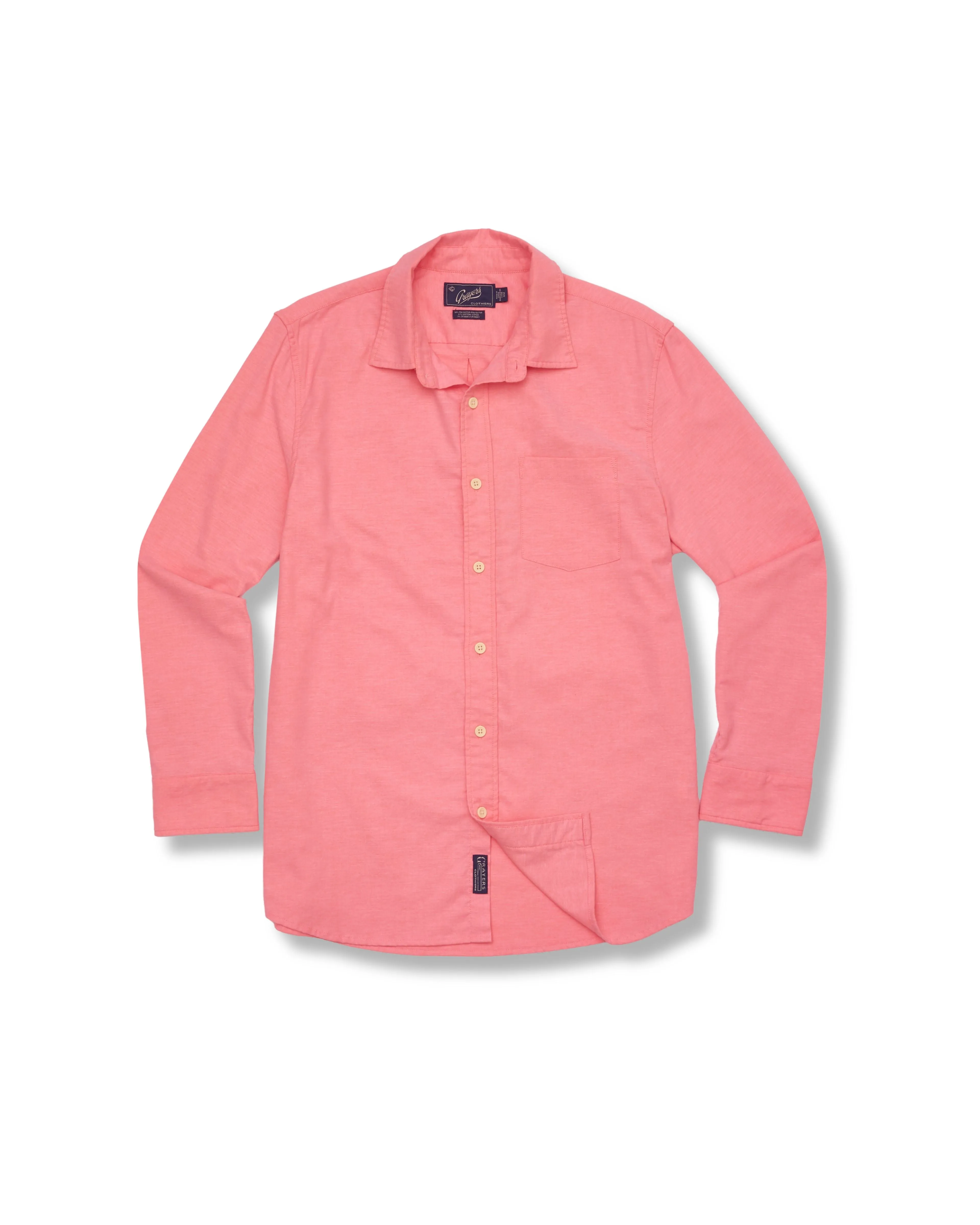 Casual Layers Charles Stretch Oxford Shirt - Red