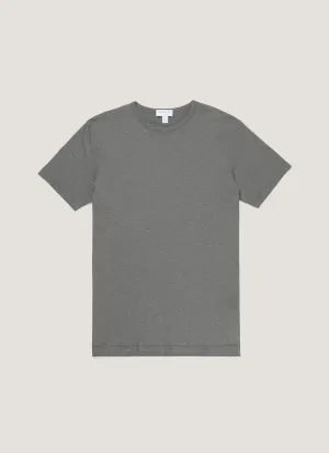 Foam Print Detail Light Flex Men's Classic T-shirt in Charcoal Melange