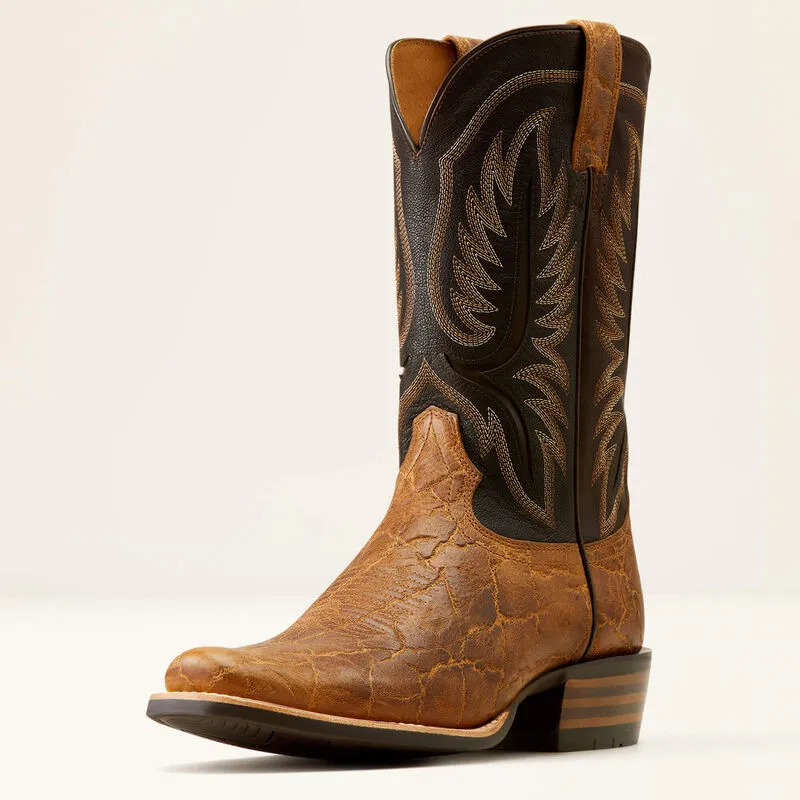 High Traction Weather Resistant User Comfortable Movement Ariat Men's Stadtler Western Boot in Smoked Tan/Aging Barrel