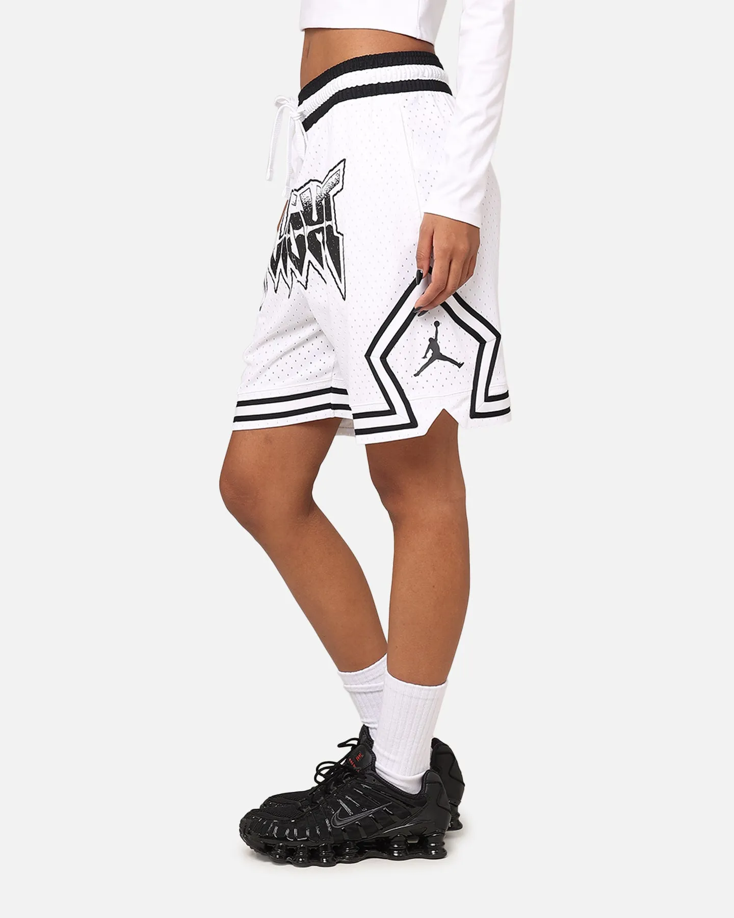 Jordan Dri-Fit Diamond Shorts White/Black first day of school retail industry