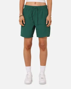 Airy Touch Carre Panelled Nylon Shorts Green