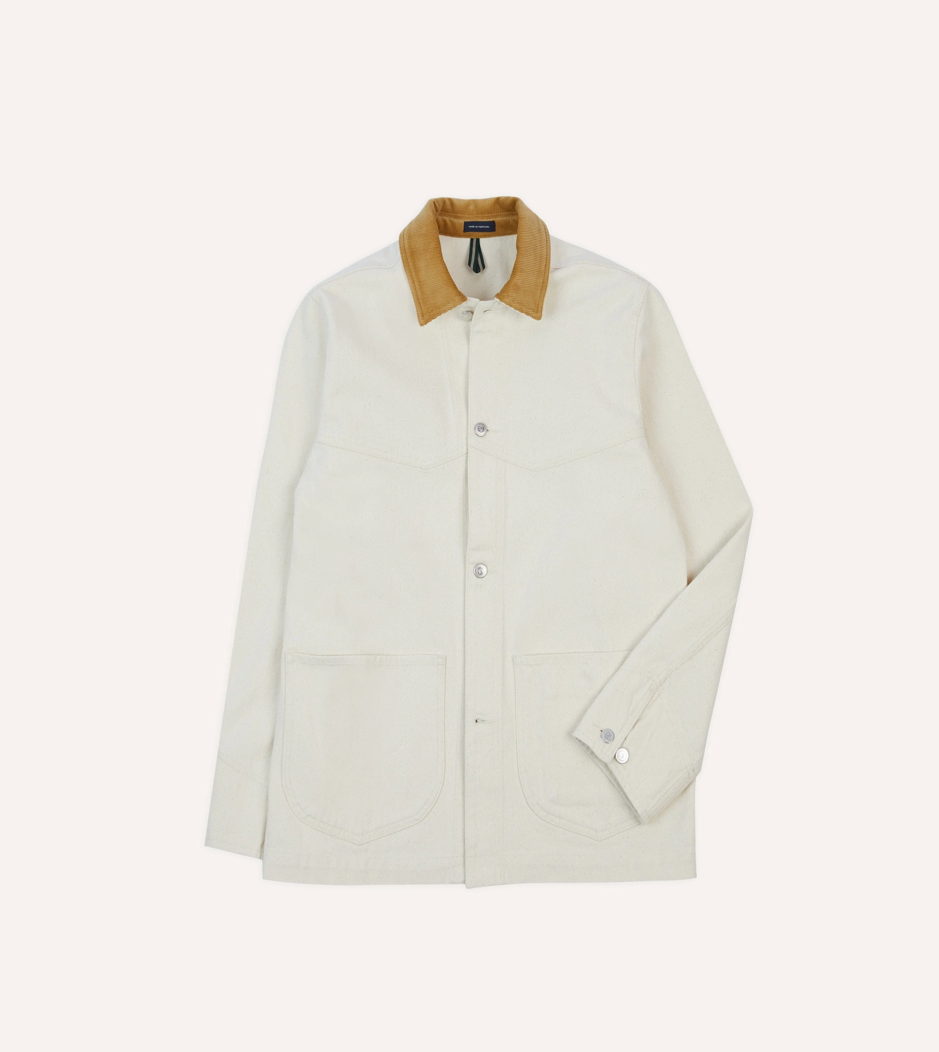 Tech Use Layered Protection Ecru Denim Western Chore Jacket