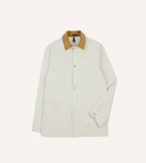 Tech Use Layered Protection Ecru Denim Western Chore Jacket