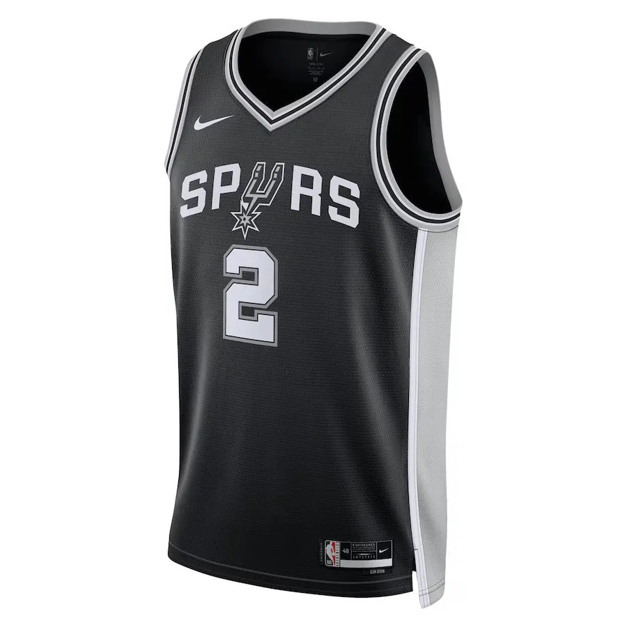 Nike Dylan Harper San Antonio Spurs Icon Edition Jersey Soft Touch Material Yarn Dye Pattern
