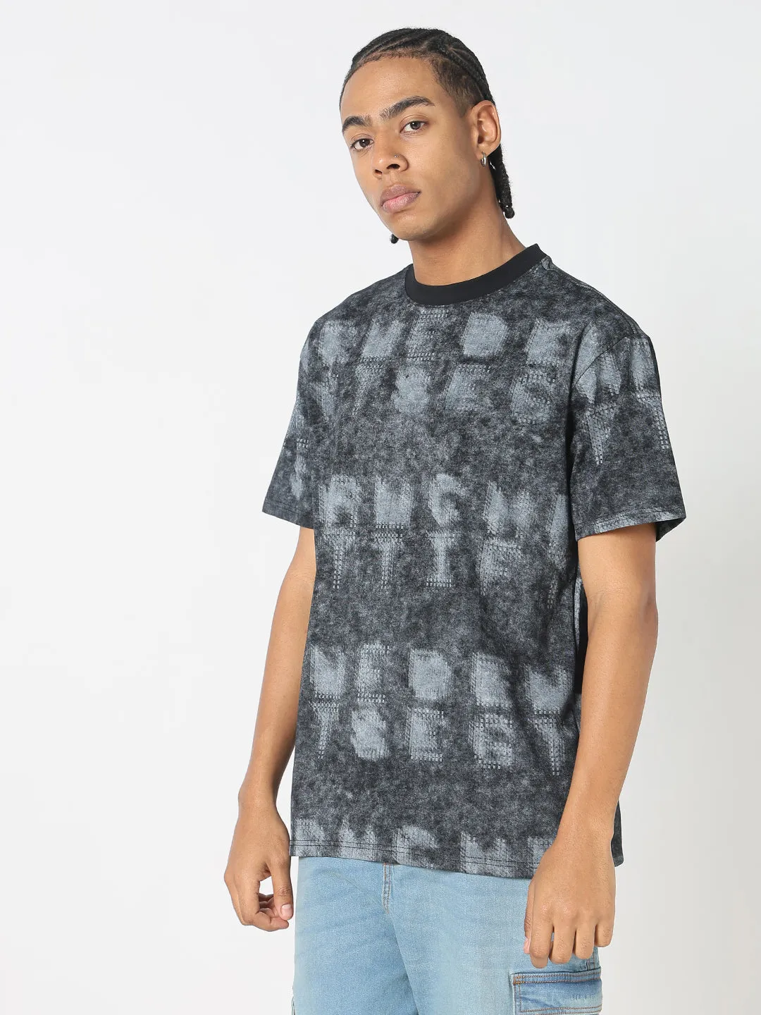 Men's Casual Grey Typography T-Shirt Park Day