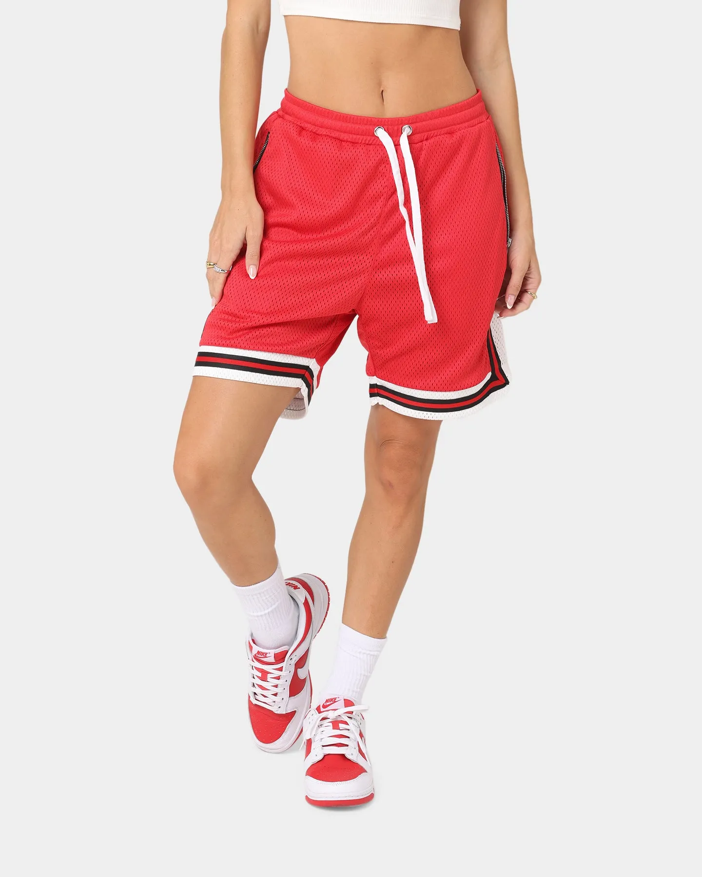 XXIII Auden Basketball Shorts Red Ultra Lightweight Build elastic waistband