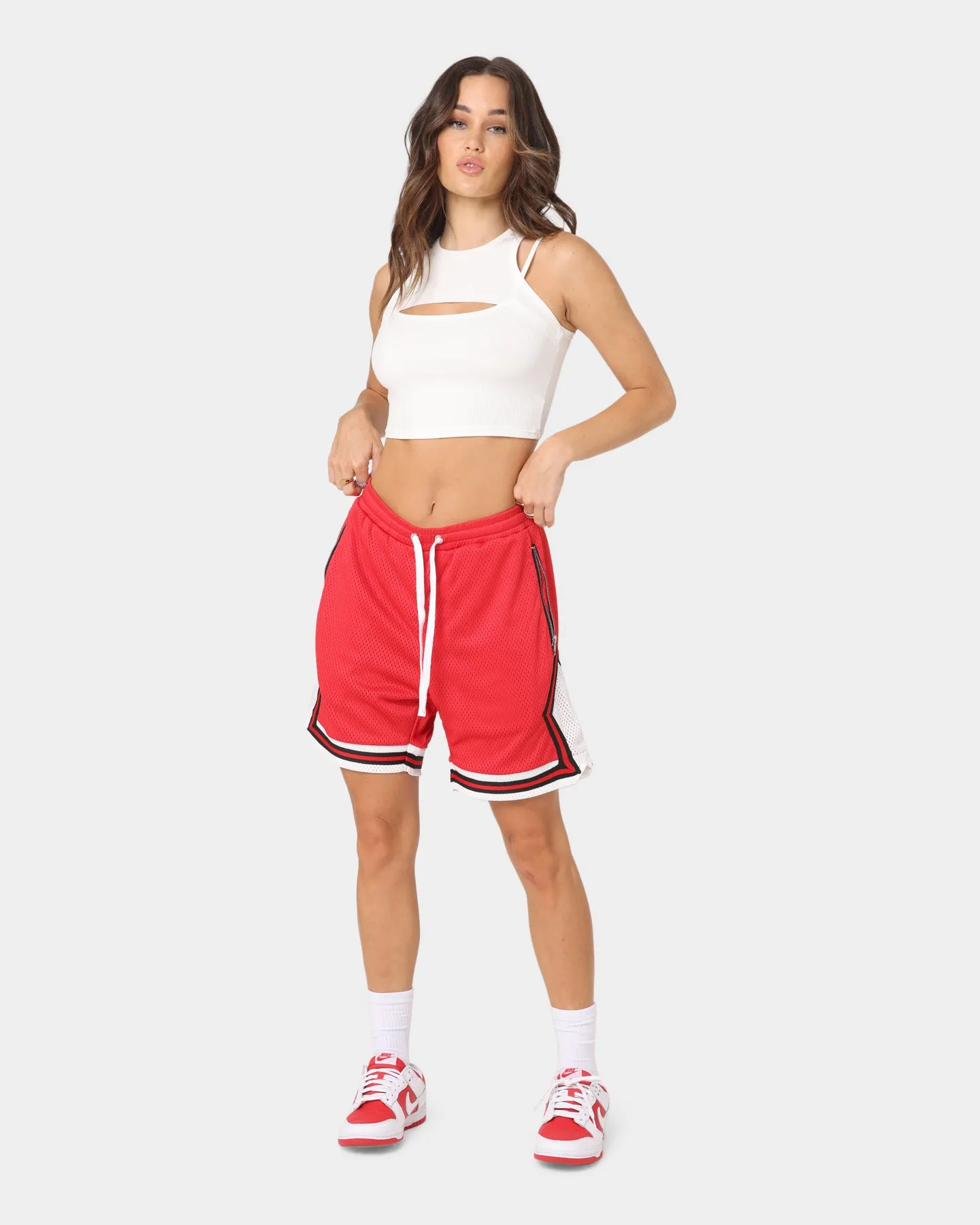 Semi-formal Casual Fit XXIII Auden Basketball Shorts Red
