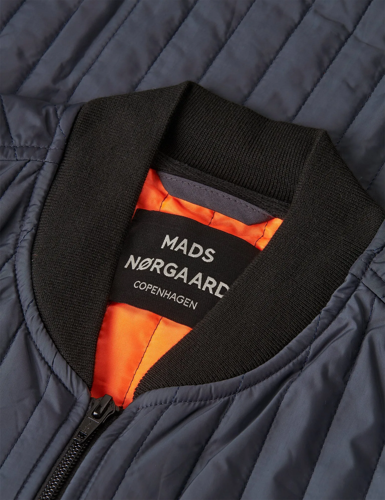 Quilt Janus Jacket, Navy Drop Tail Hem Insulated Padding