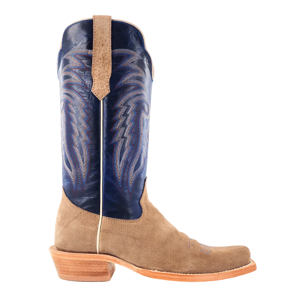 R. Watson Men's Narrow Square Toe Western Boot in Cafe Boar Stable Ankle