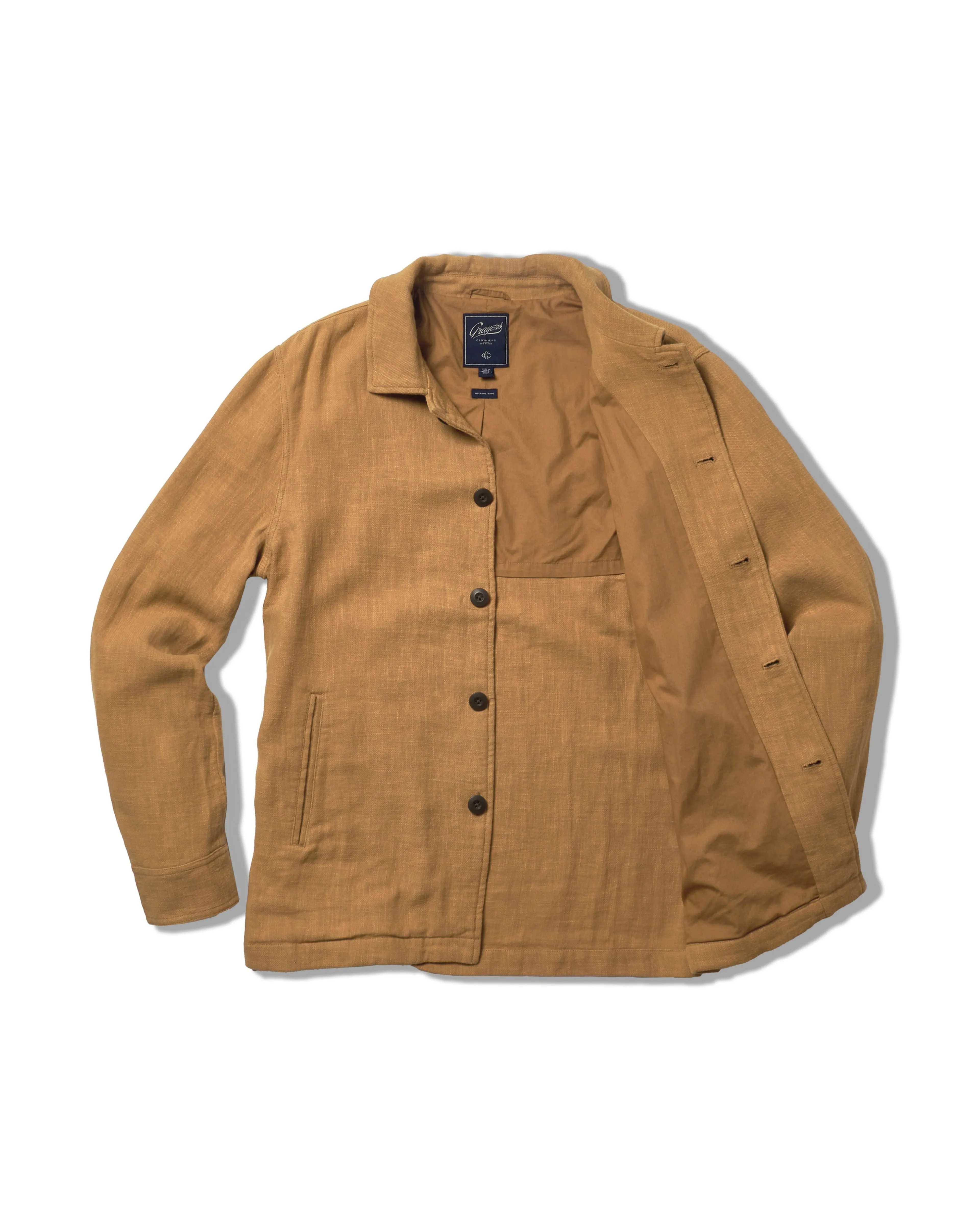 Ramie Chore Jacket - Tobacco Glow In Dark Trims