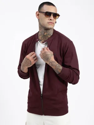 Comfy and Cozy Color fastness Men's Brown Solid Round Neck Sweatshirt