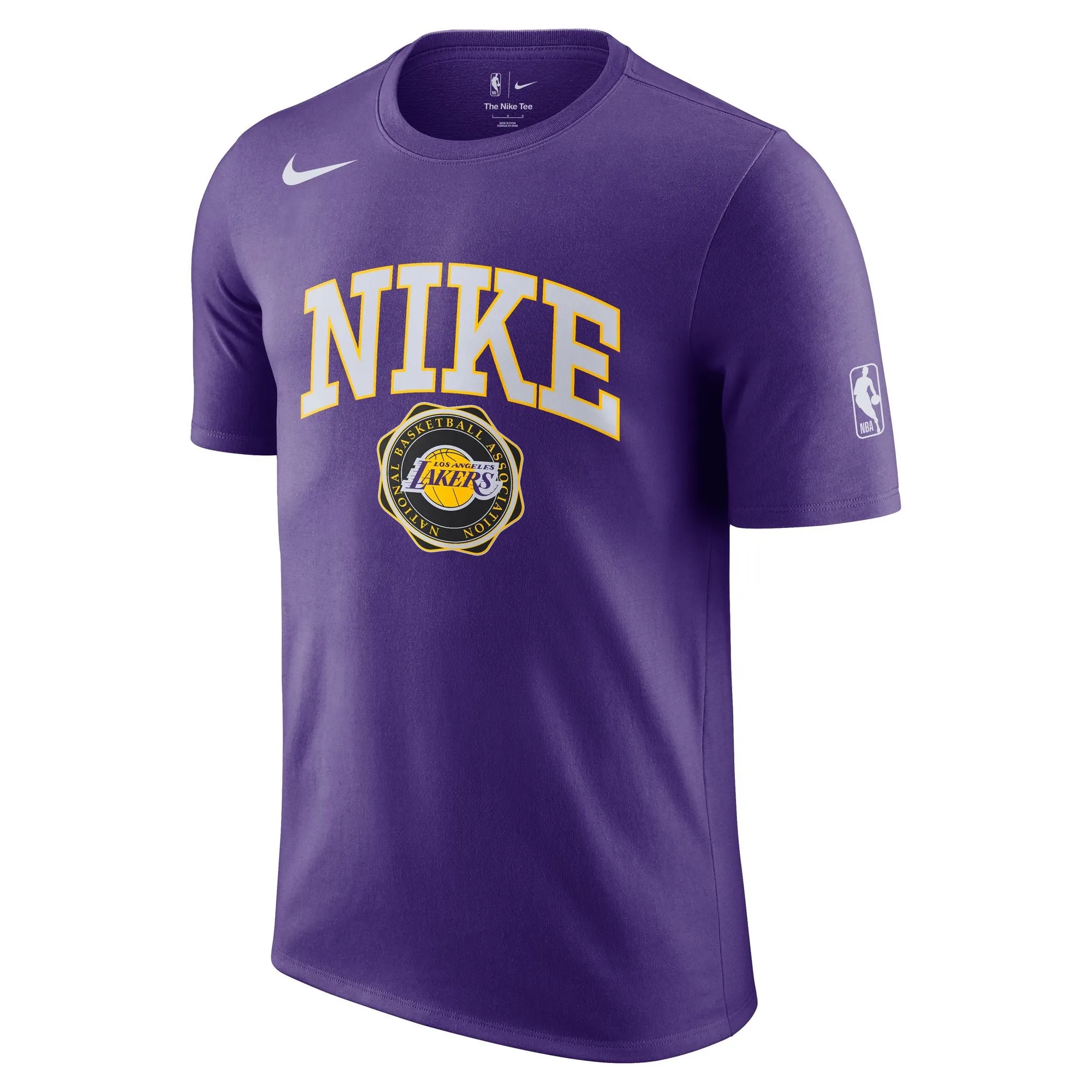 Drop Shoulder Fit Lightweight Fabric Los Angeles Lakers Essential Men's Nike NBA T-Shirt