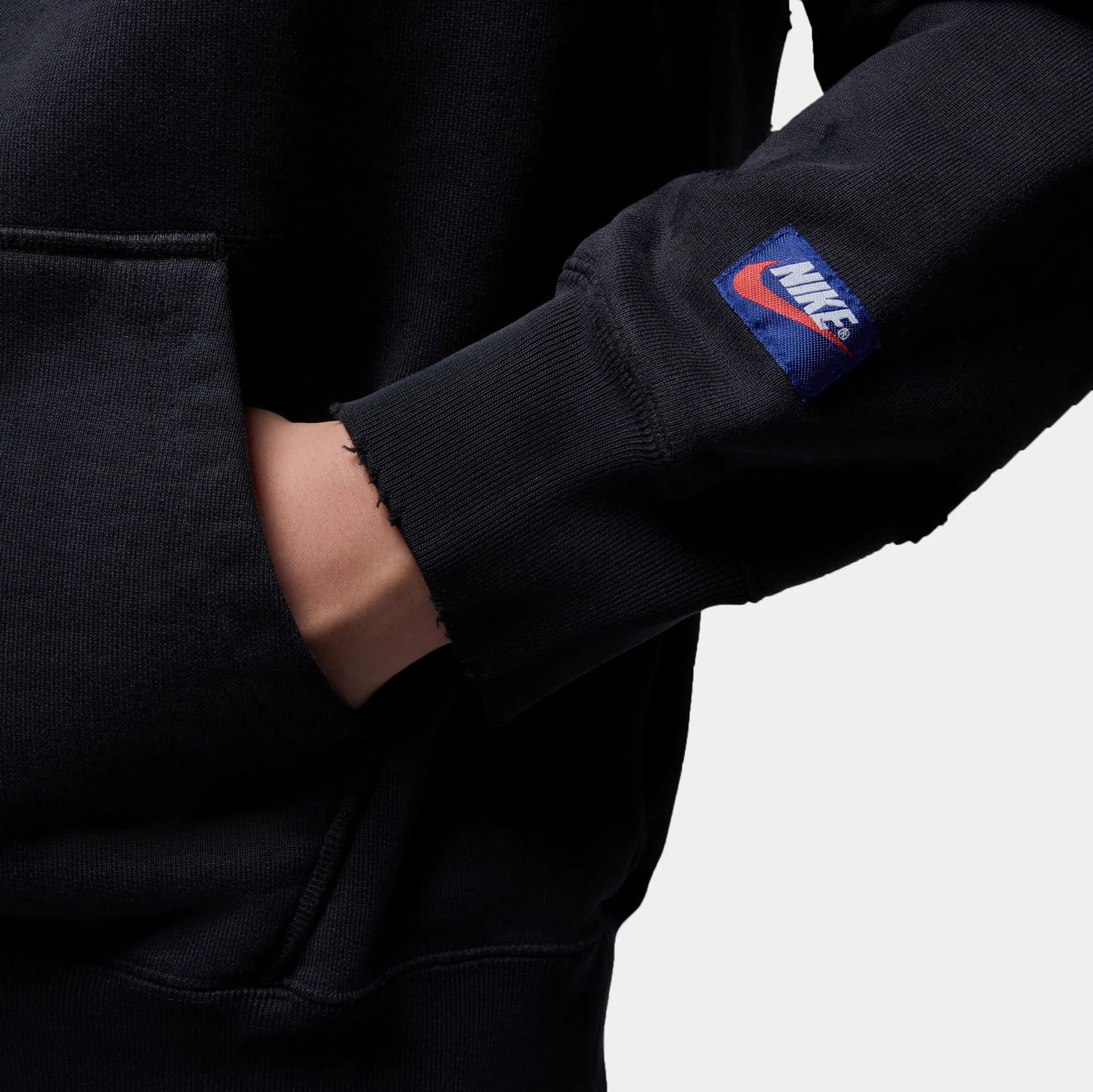 Cozy Hoodie Wear Comfortable Style Rare Air Fleece Pullover Mens Hoodie (Black/Red)