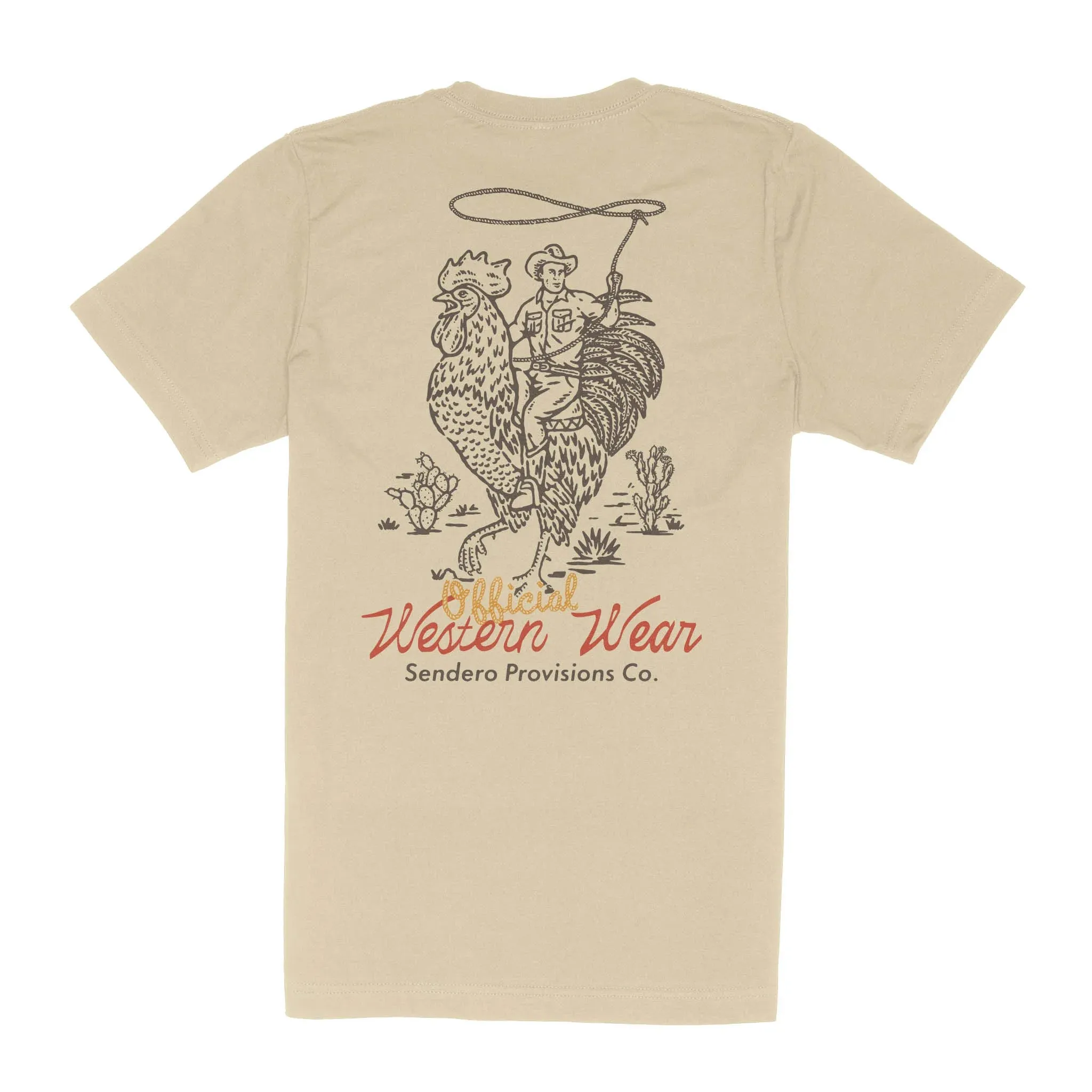 Sendero Provisions Co. Men's Official Western Graphic T-Shirt in Cream Non Fading Material