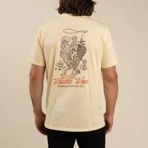 Brushed Interior Lining Sendero Provisions Co. Men's Official Western Graphic T-Shirt in Cream
